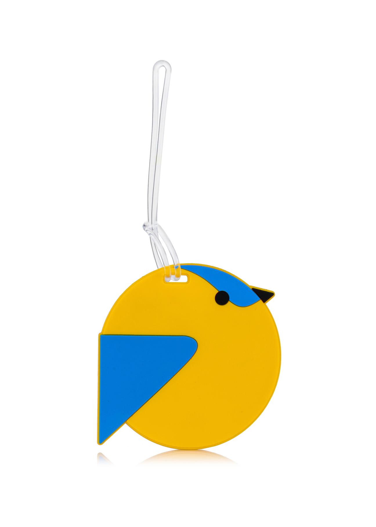 Round luggage tag yellow bird AW-004-0004-30(W23)-01