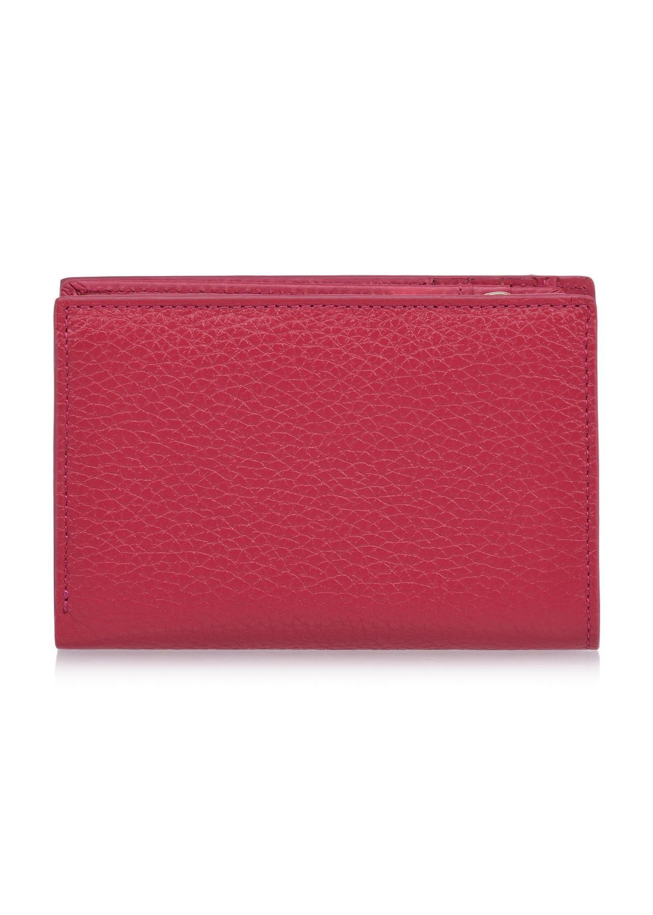 Women's pink leather wallet with RFID protection PORES-0805RFID-34(W24)-02