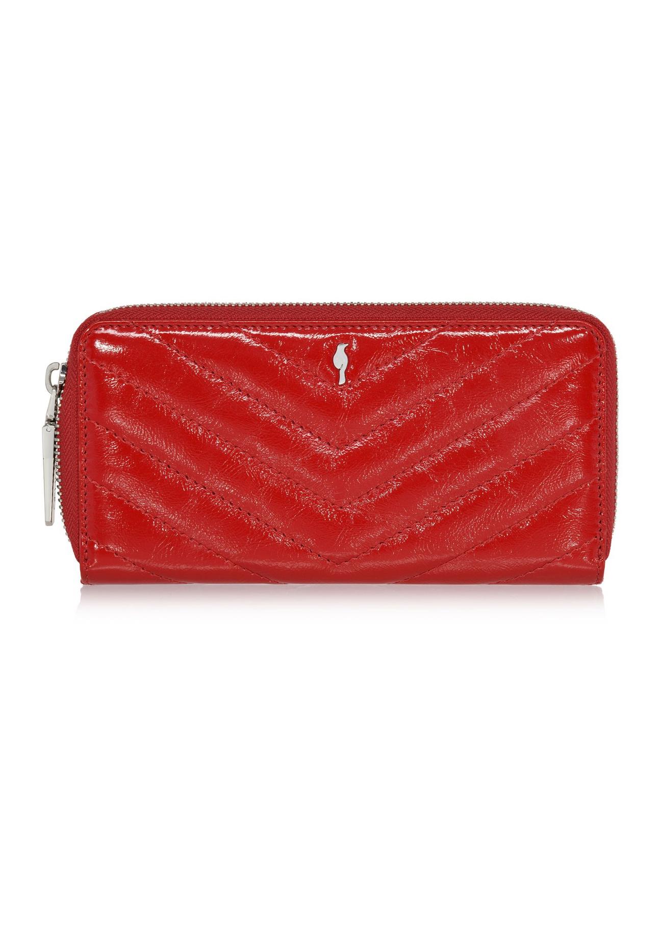 Red large leather women's wallet PORES-0941-41(Z24)-01