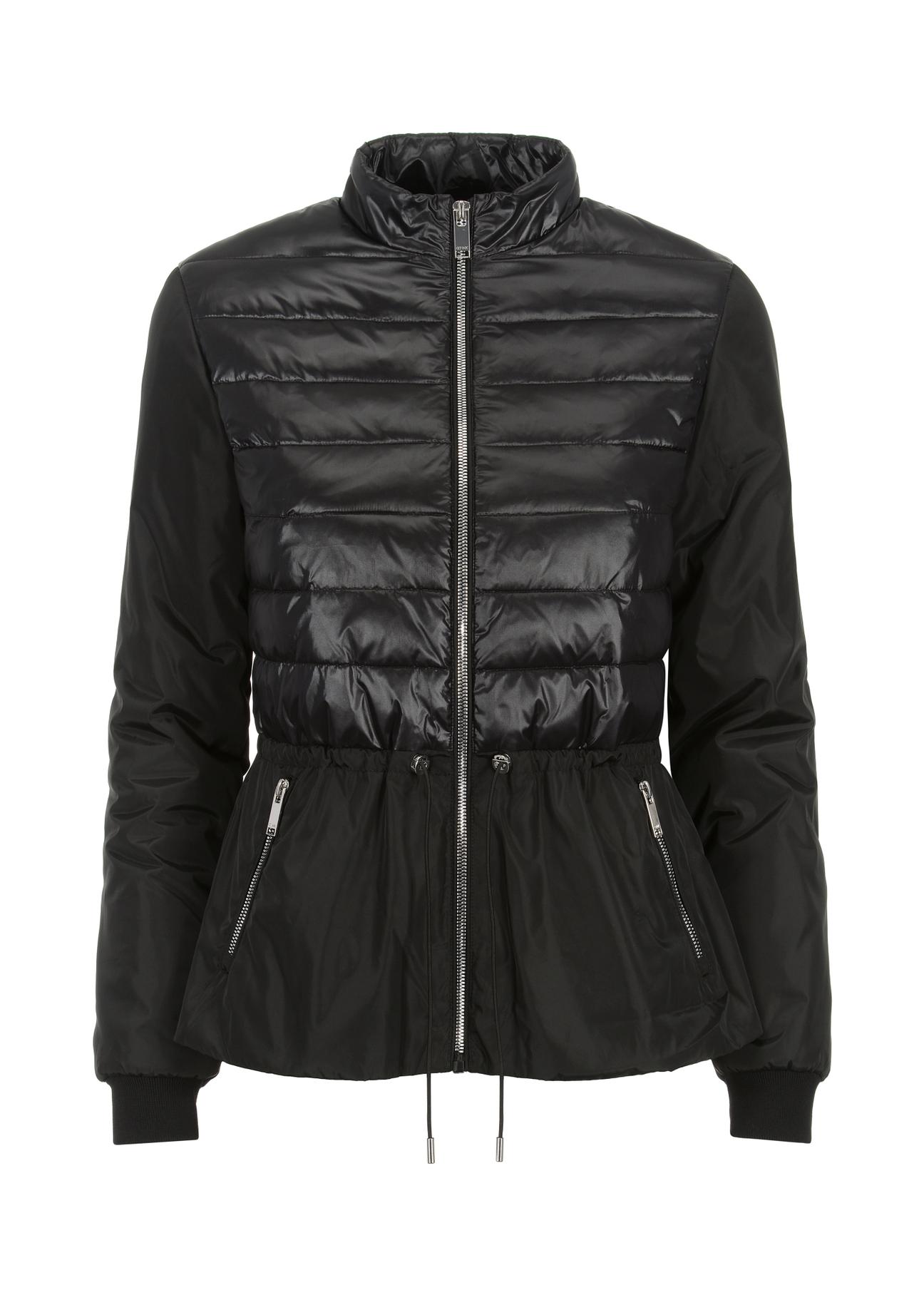 Women's quilted jacket with welt KURDT-0421-99(W23)-04