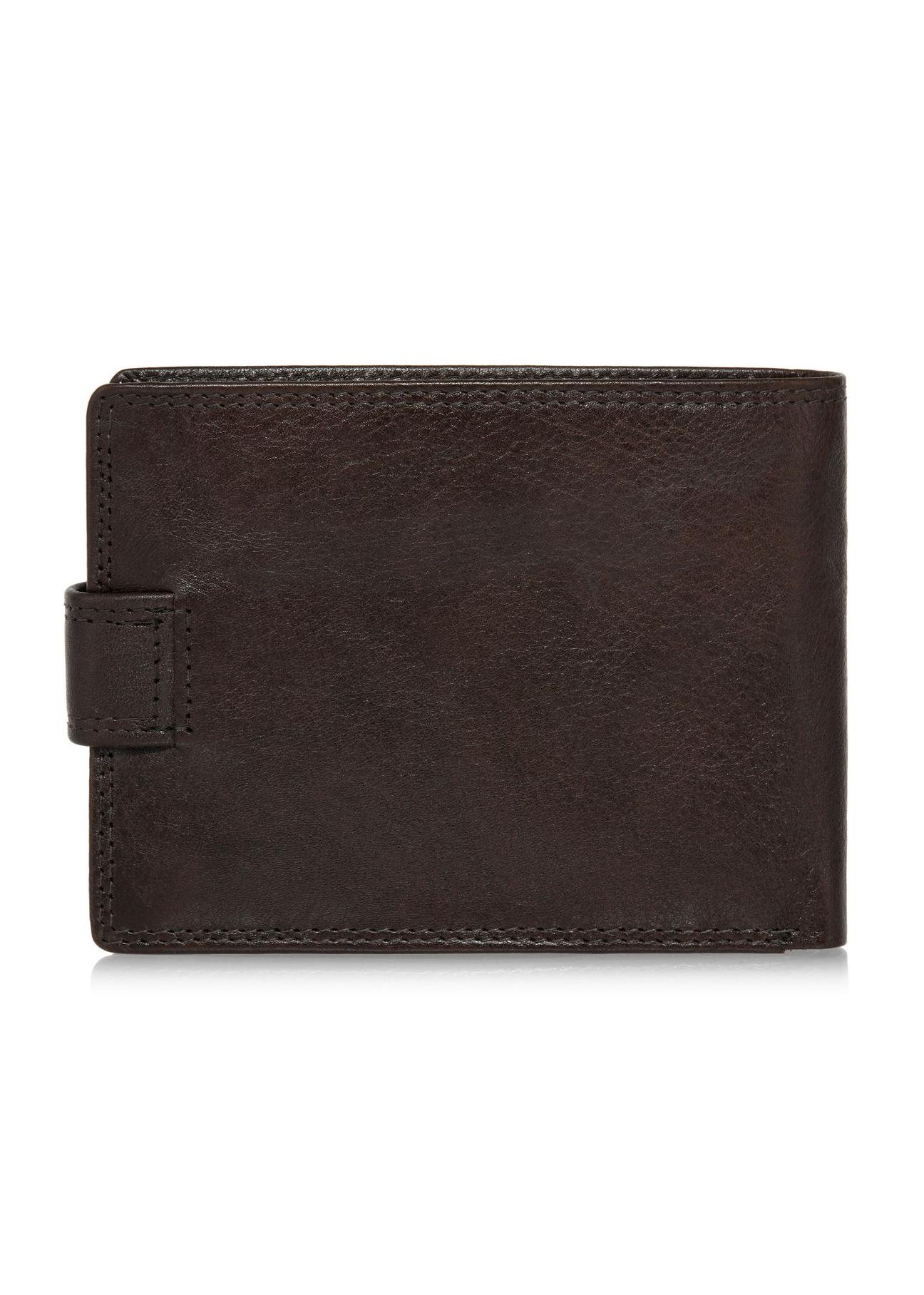 Leather clasp brown men's wallet PORMS-0606-89(W24)-03