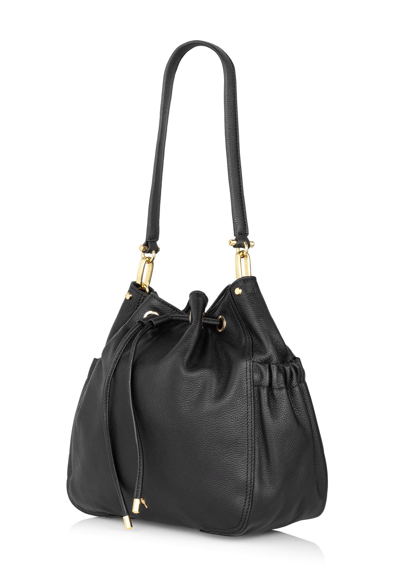 Black leather bag for women TORES-1010-99(W24)-02