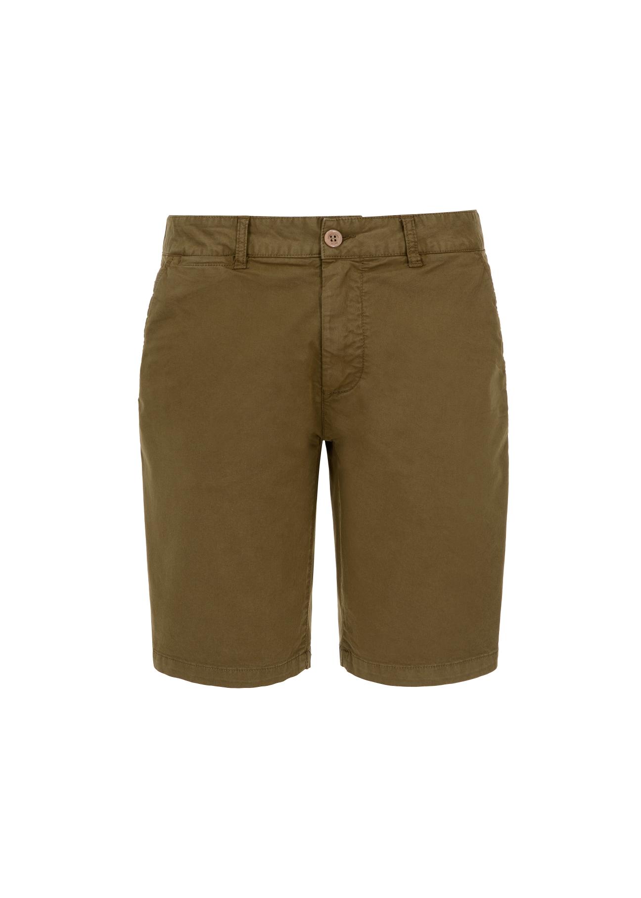 Khaki men's shorts SZOMT-0024-55(W23)-03