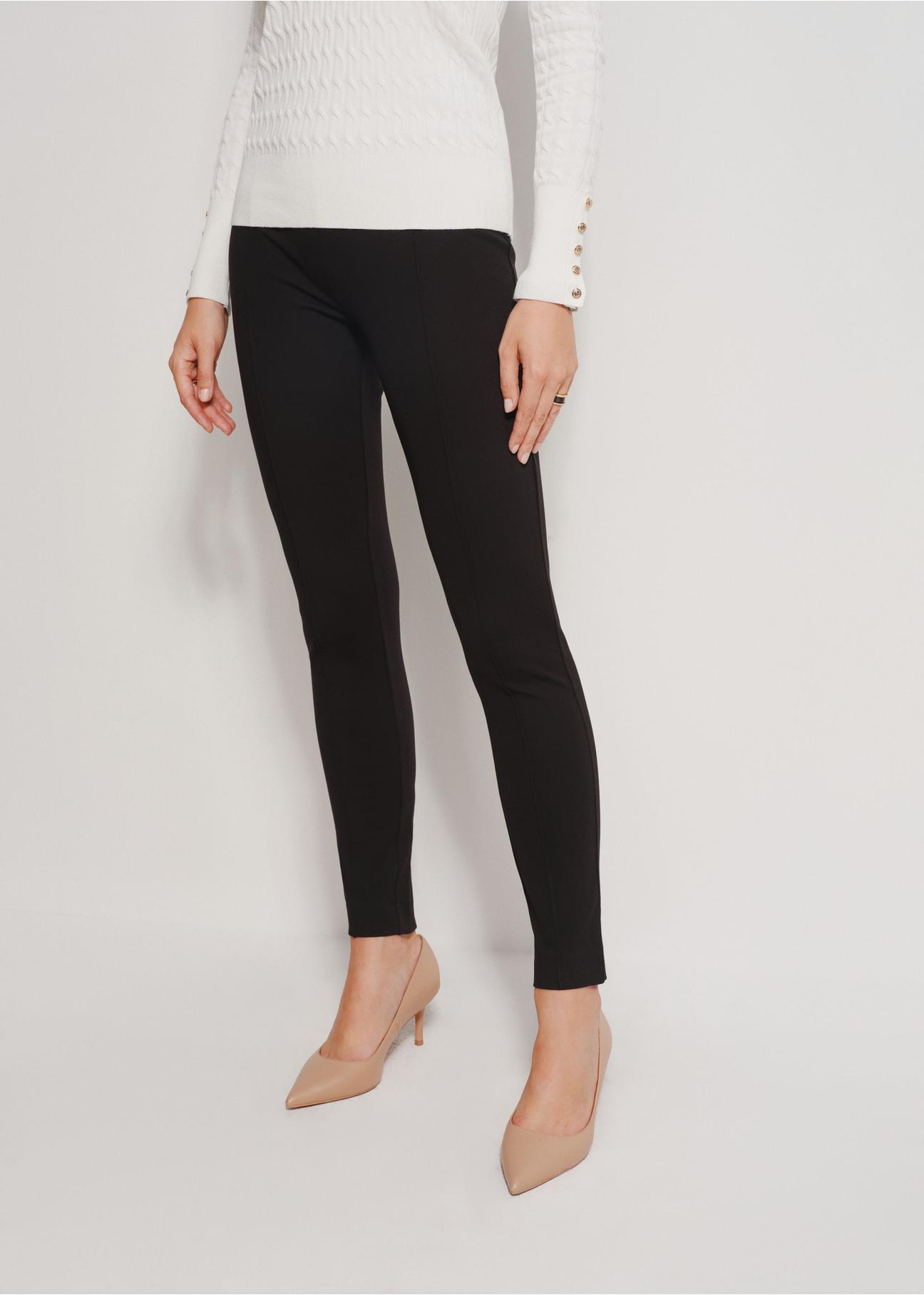 Black fitted women's trousers SPODT-0096-99(Z24) zdj. 1