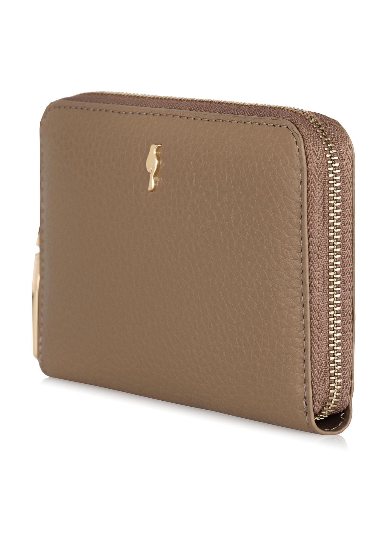 Beige leather women's wallet PORES-0898-81(Z23)-02