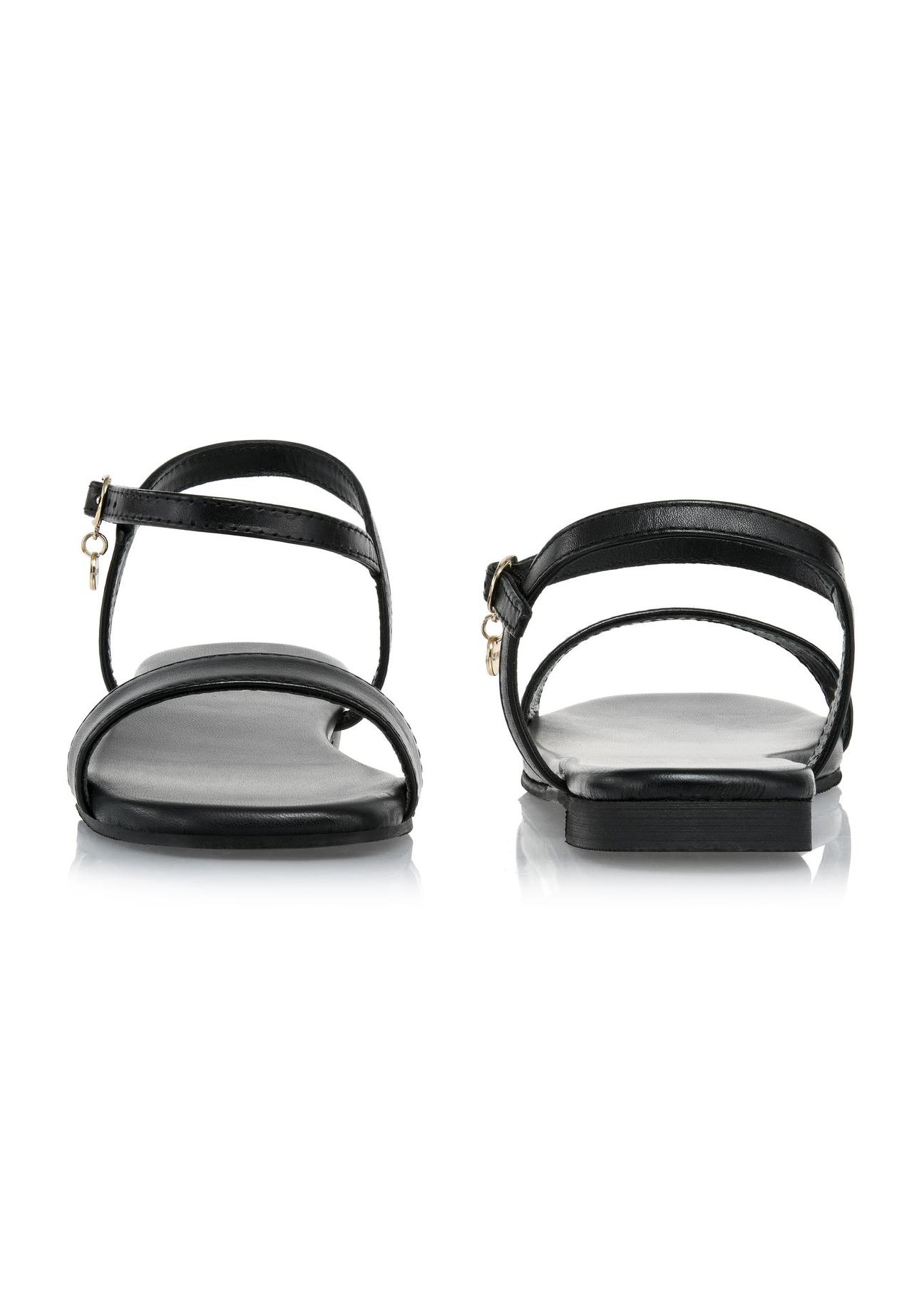 Leather black classic sandals BUTYD-1055-99(W24)-03