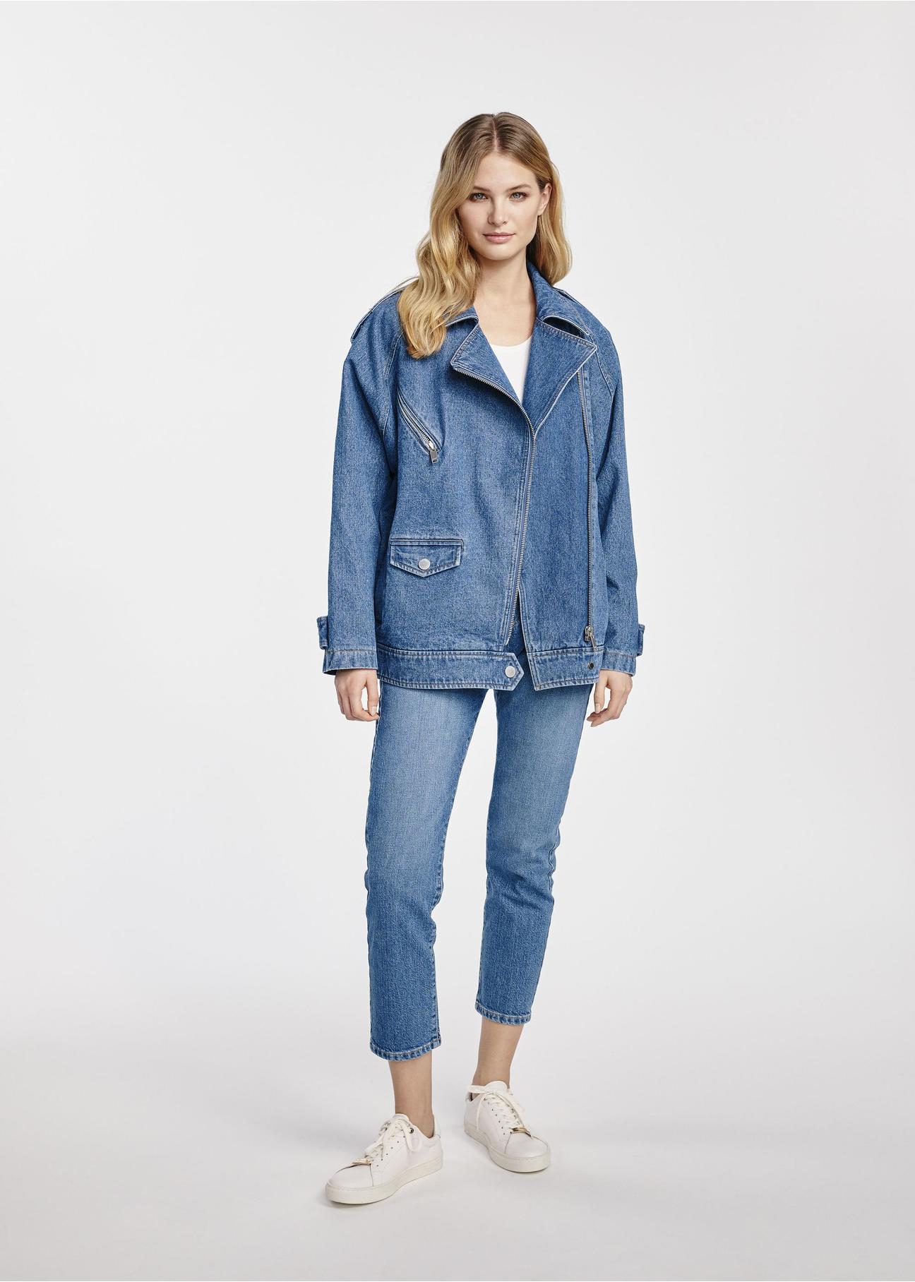 Oversized denim jacket for women KURDT-0568-69(W25)-03