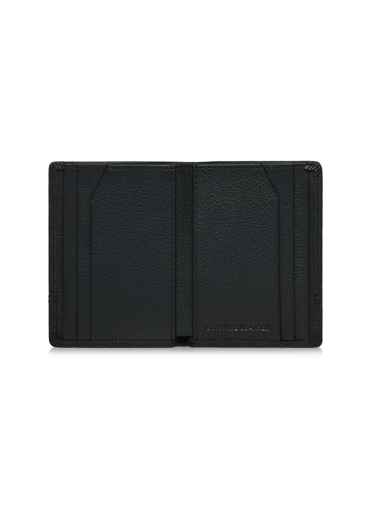 Black leather small men's wallet PORMS-0610-99(Z24)-04