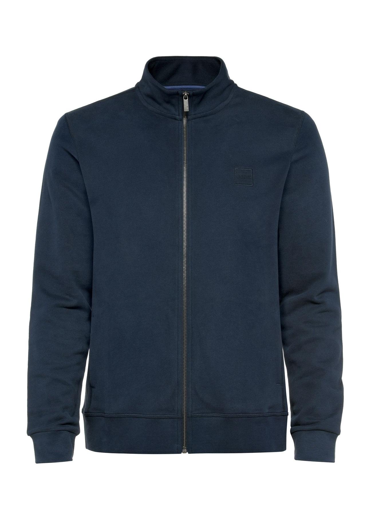 Men's navy blue cotton hoodless sweatshirt BLZMT-0061-69(W25)