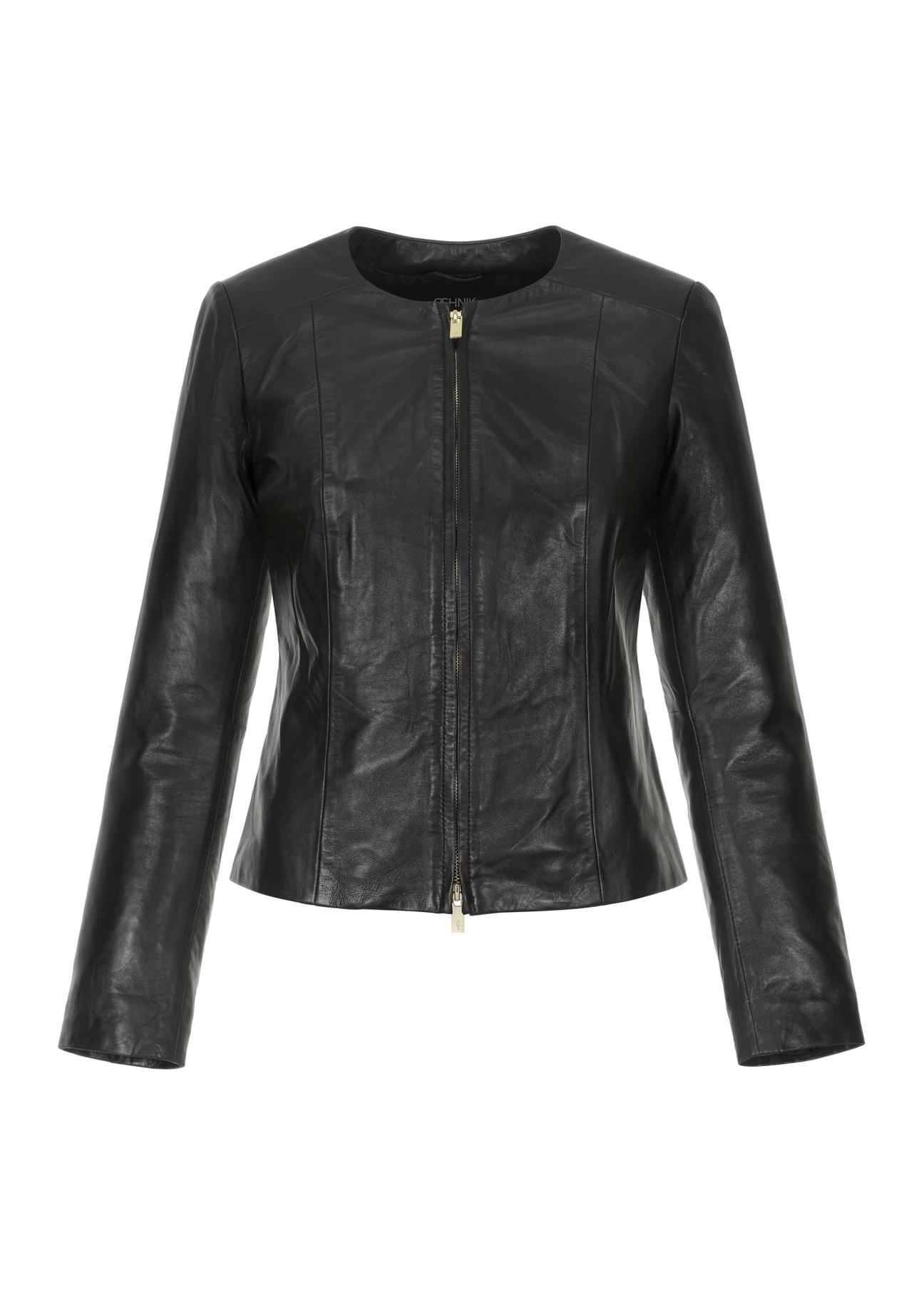 Women's classic leather jacket KURDS-0209-1339(KS)-04