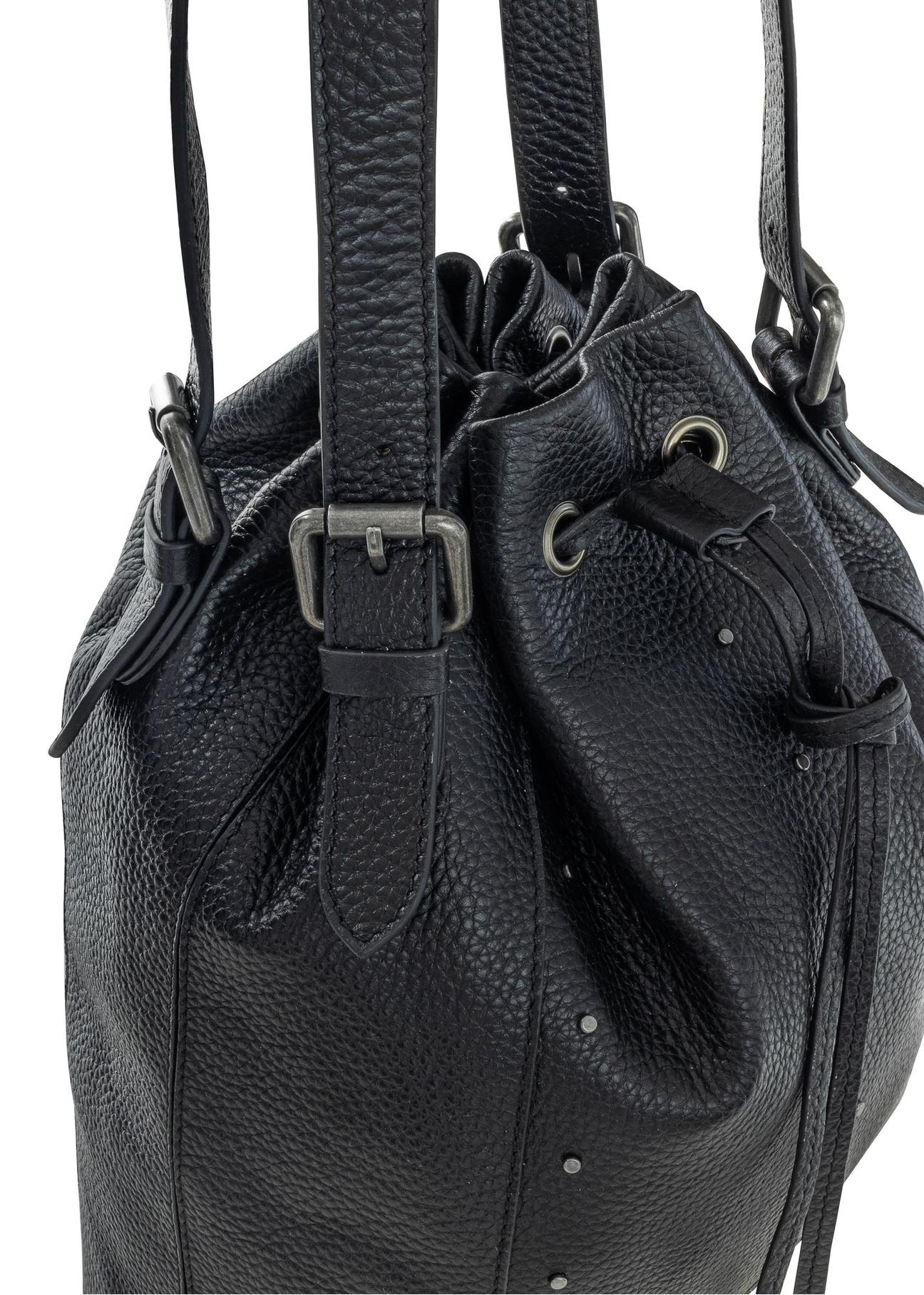 Black leather women's bag TORES-1034-99(Z24)-06