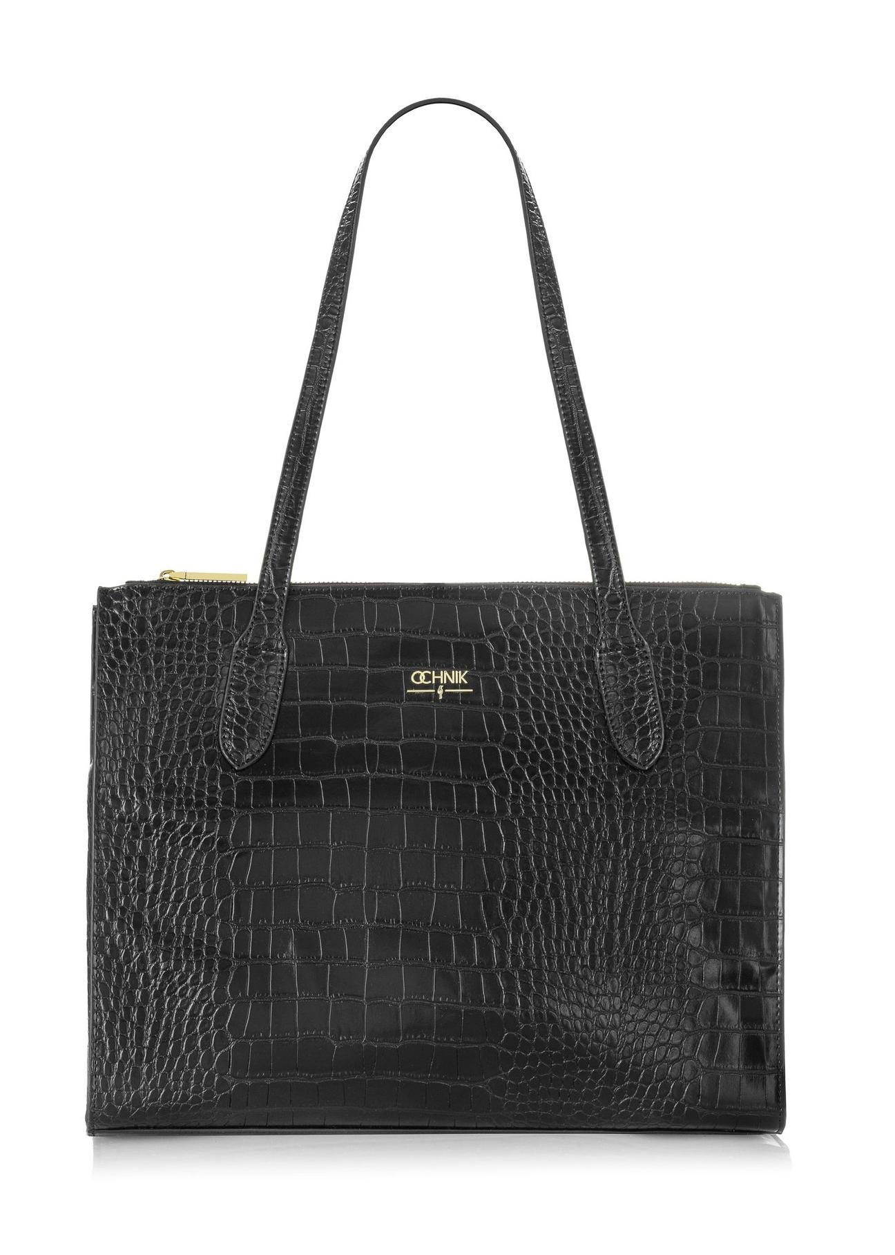 Black croco women's handbag TOREC-0963-97(Z24) pic. 4