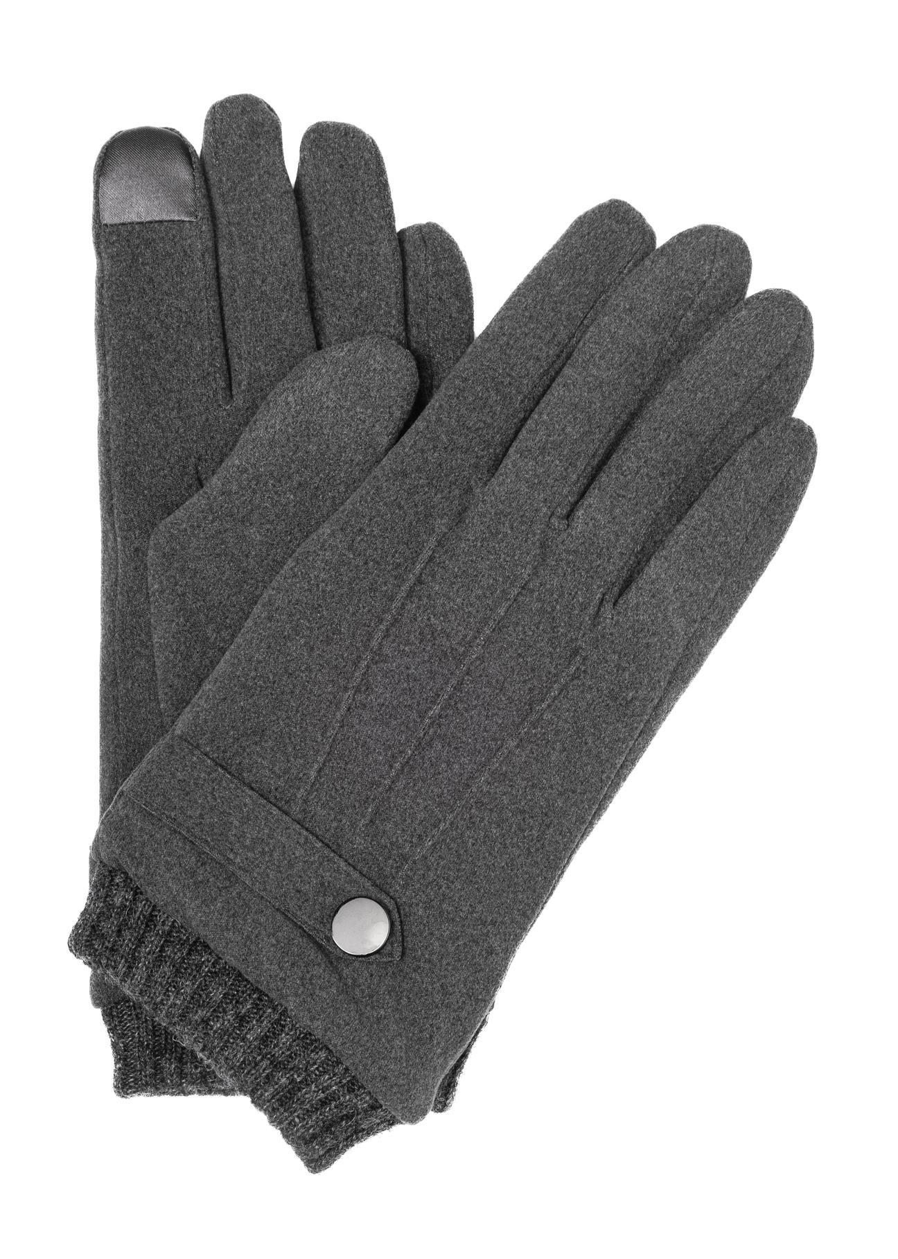 Grey insulated gloves for men REKMS-0077-91(Z24)