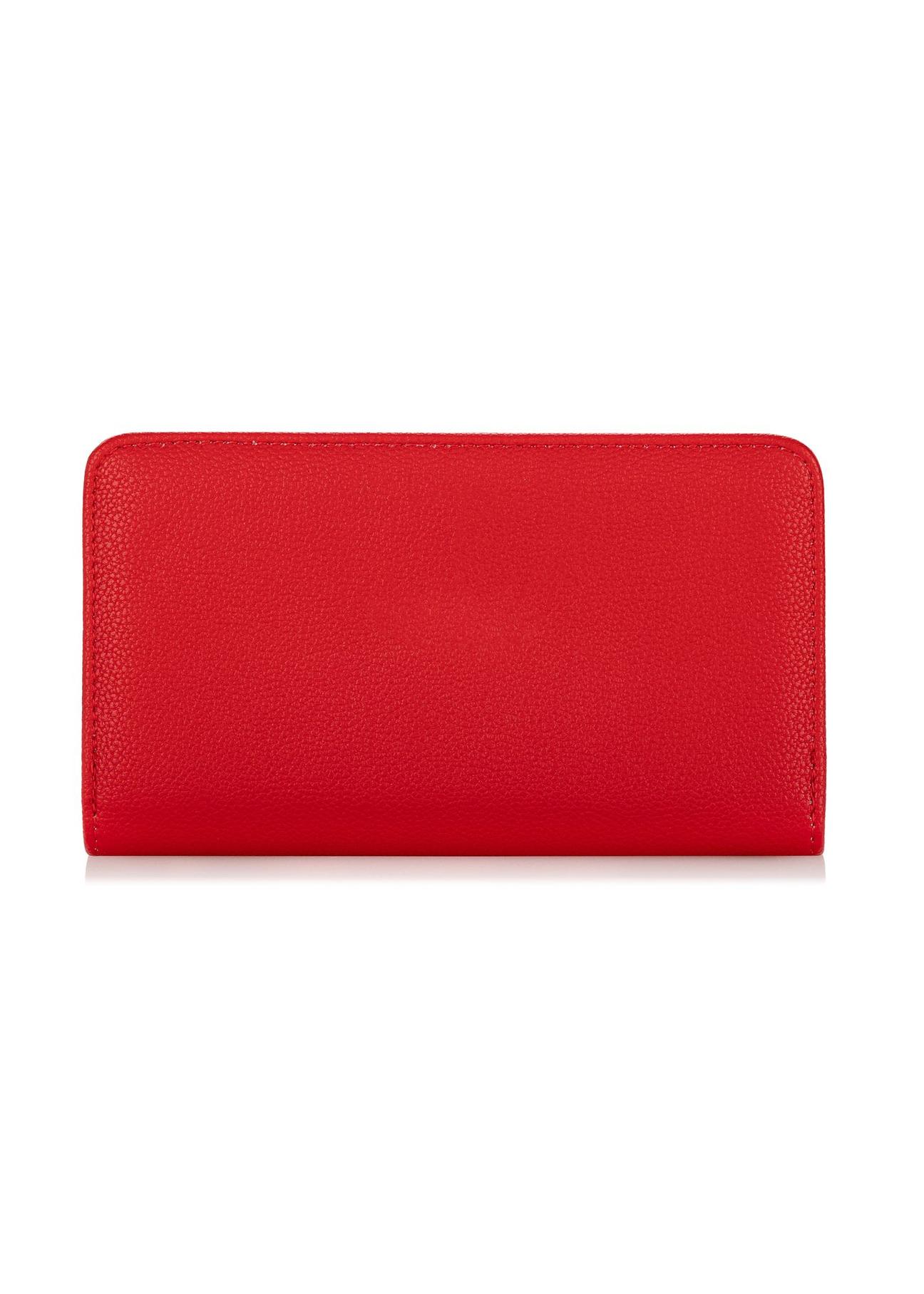 Red women's wallet with logo POREC-0362-42(W24)-04