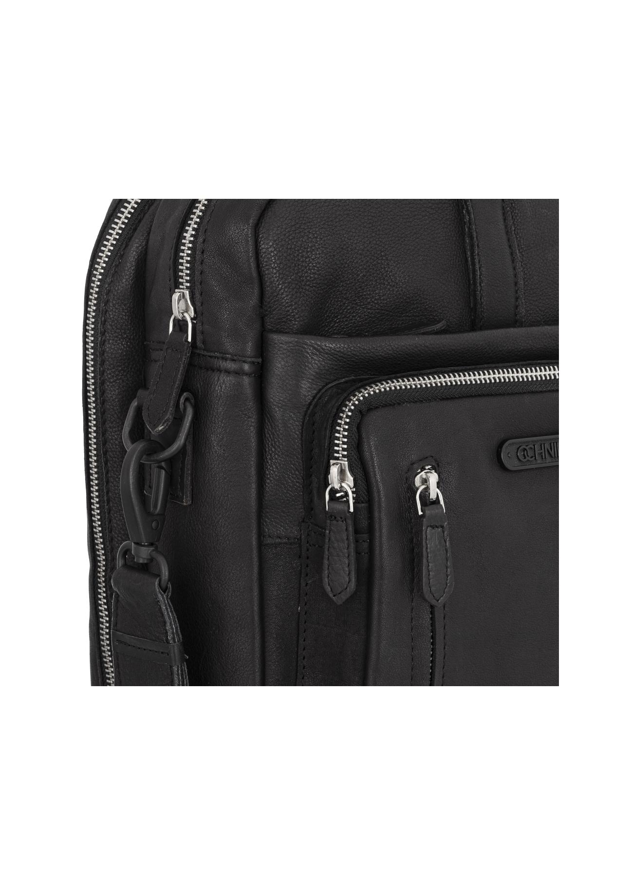 Black leather men's bag TORMS-0047N-99(Z24)-06