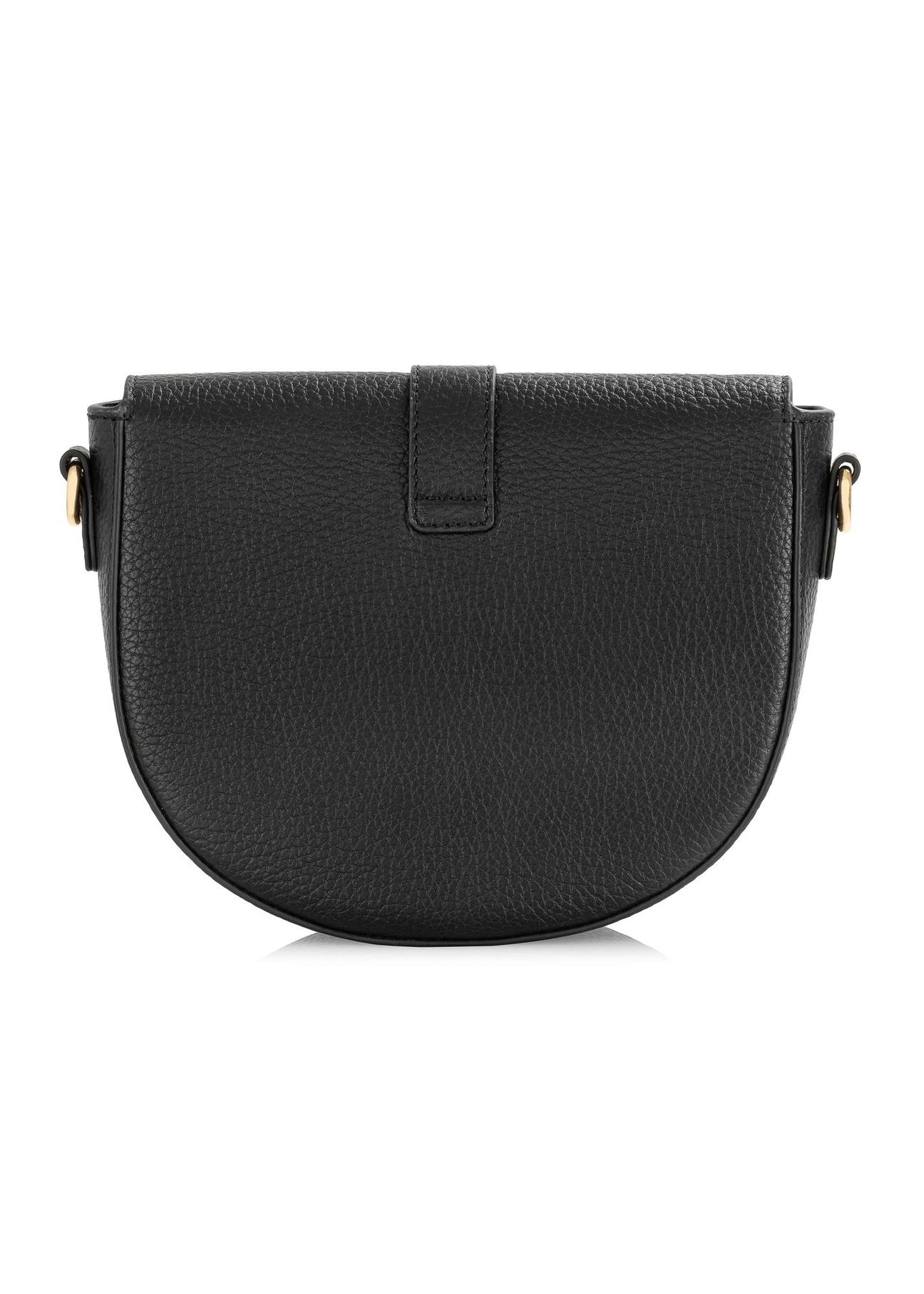 Leather black shoulder postbag TORES-0979-99(Z24)-04