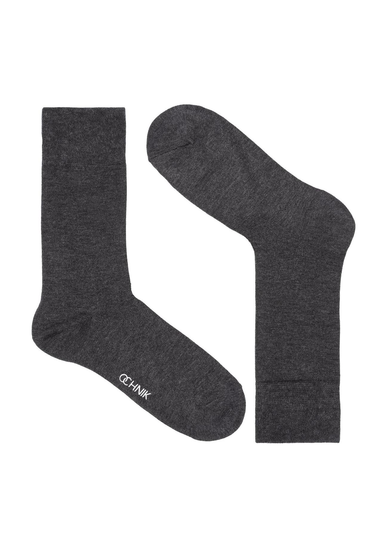 Long grey men's socks SKAMT-0175-91(Z23)-01