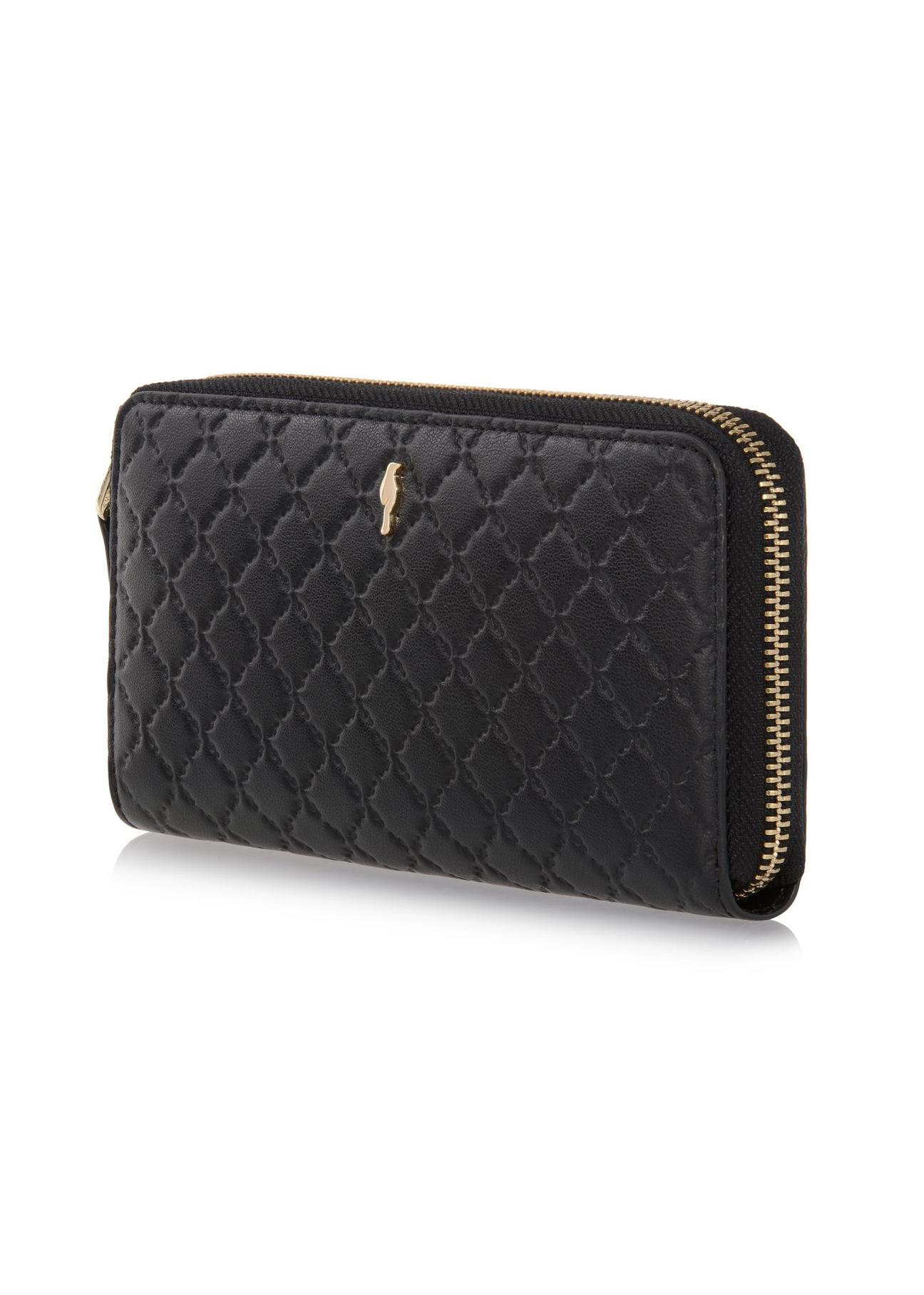 Large black wallet with embossed logo PORES-0841-99(W23)-03