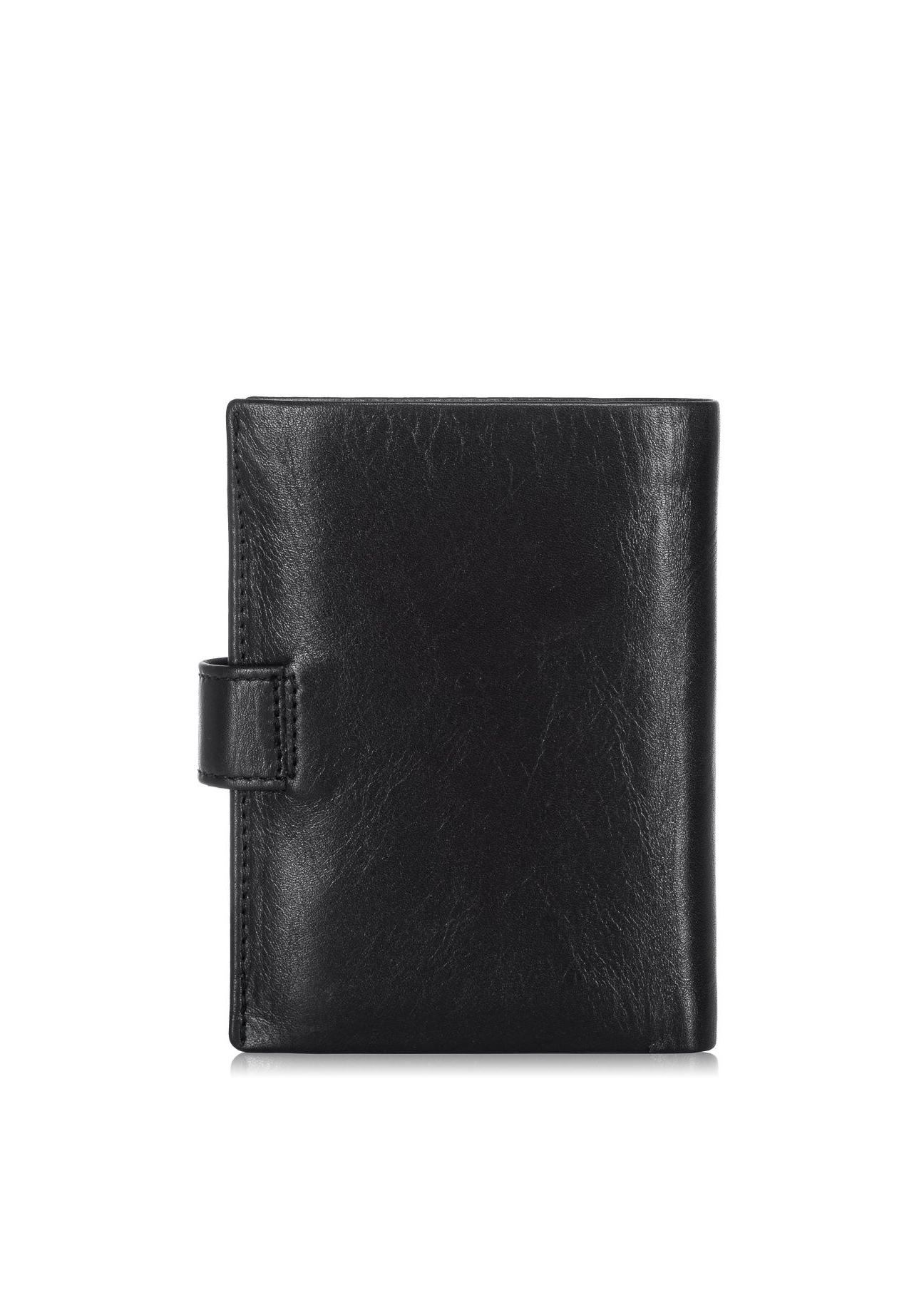 Black leather men's wallet PORMS-0407A-99(Z23)-02