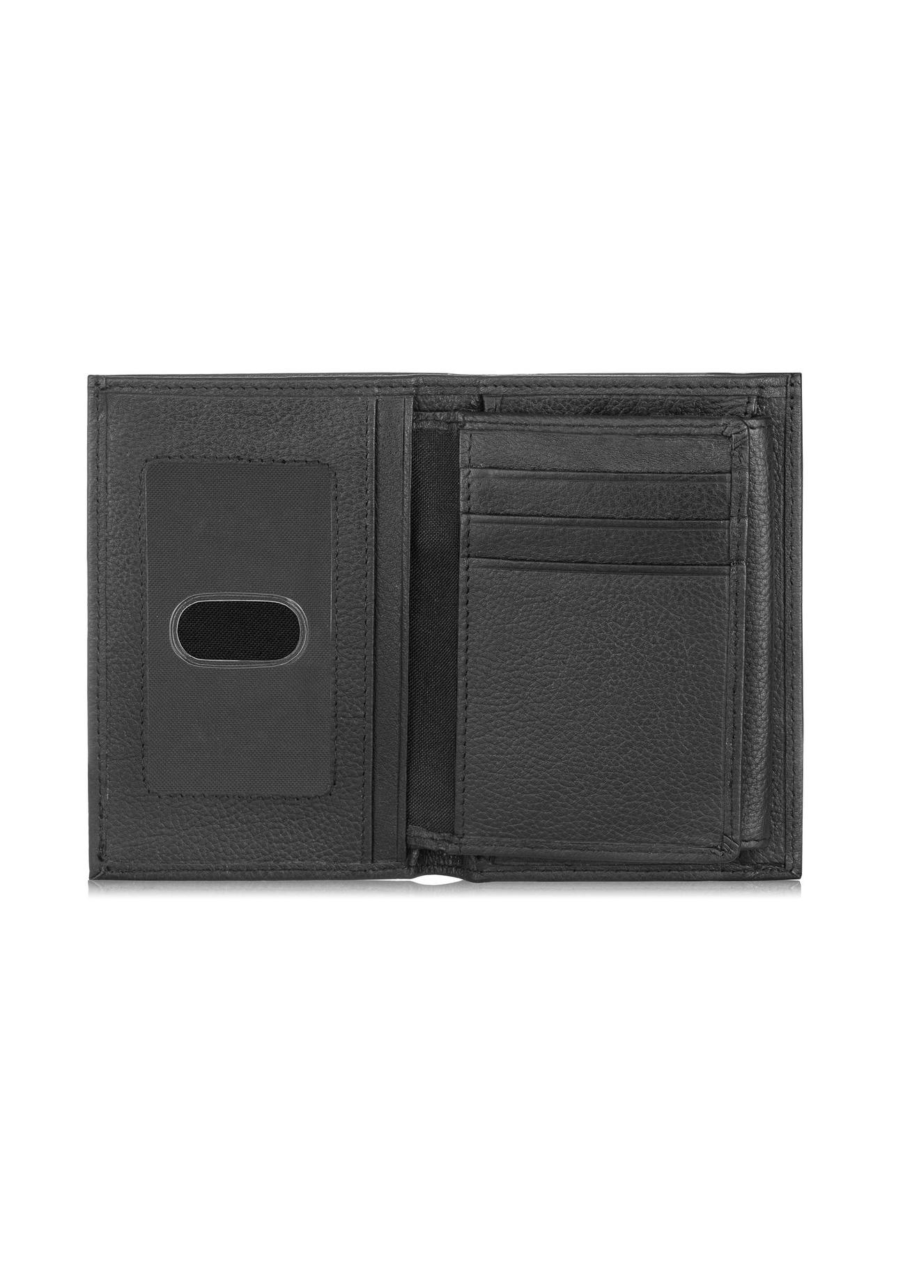 Men's leather wallet with embossing PORMS-0022A-99(W23)-04