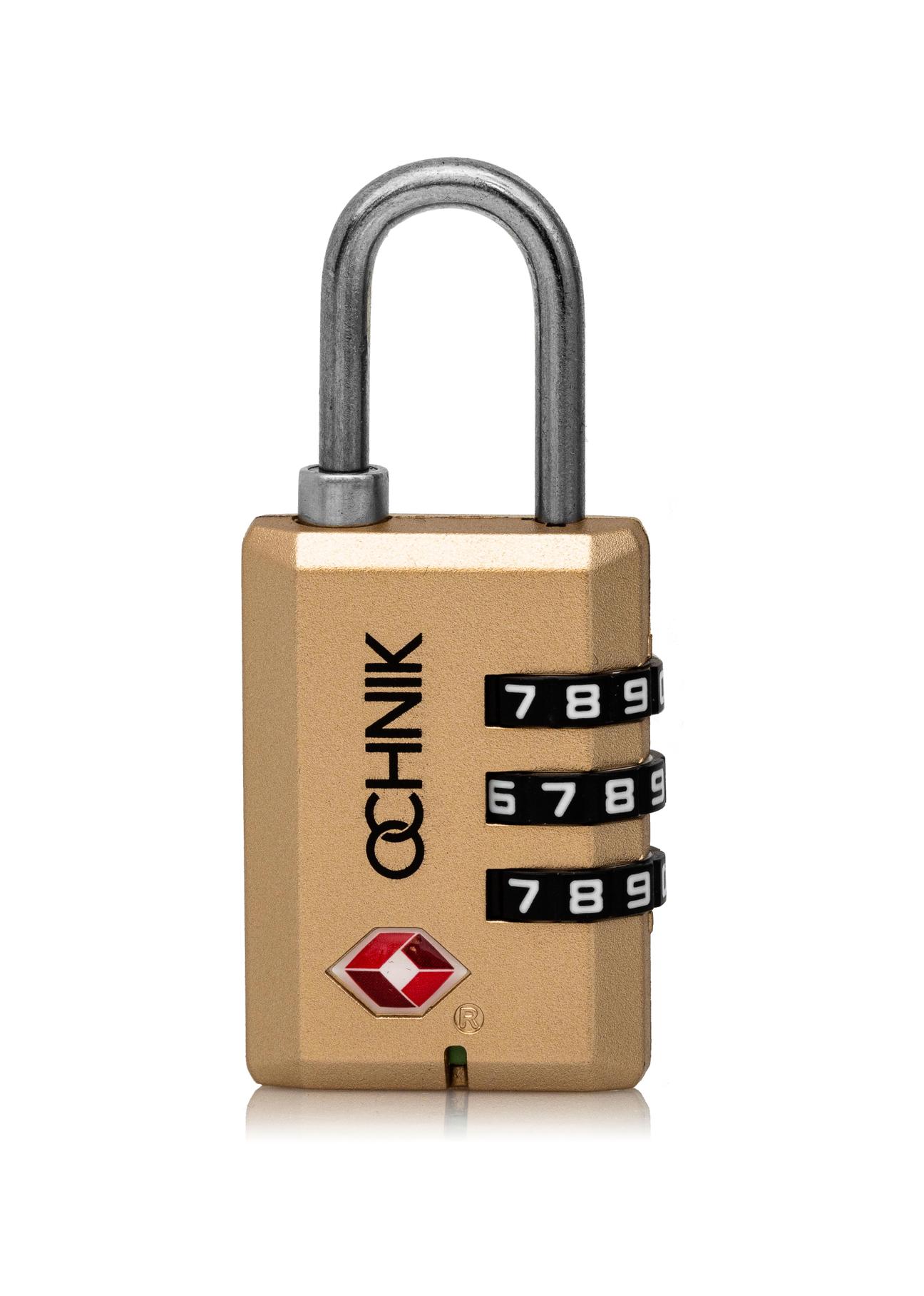 Gold TSA combination padlock AW-005-0013-28(W23)-01