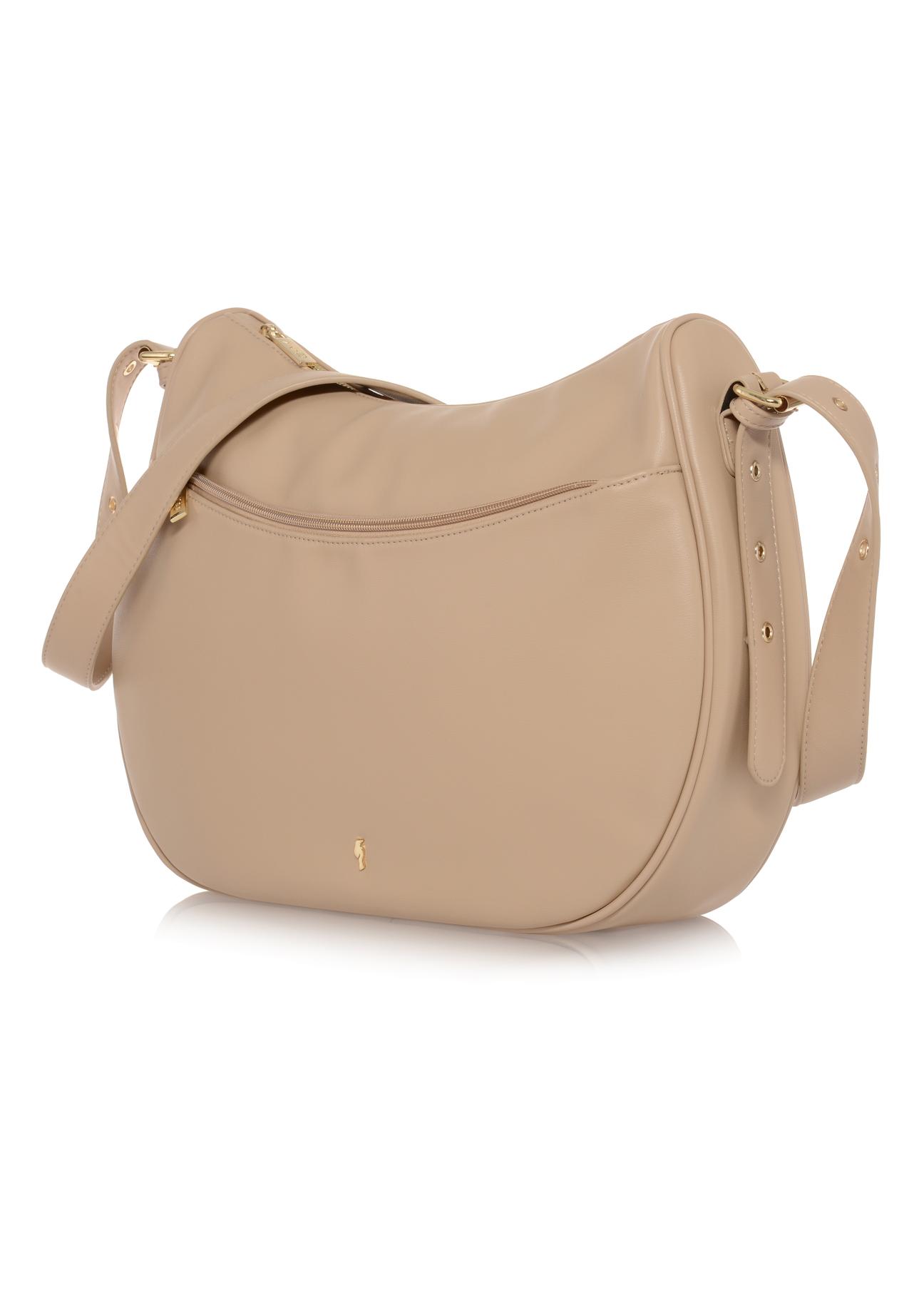 Beige women's saddle bag TOREC-0814-80(W23)-02