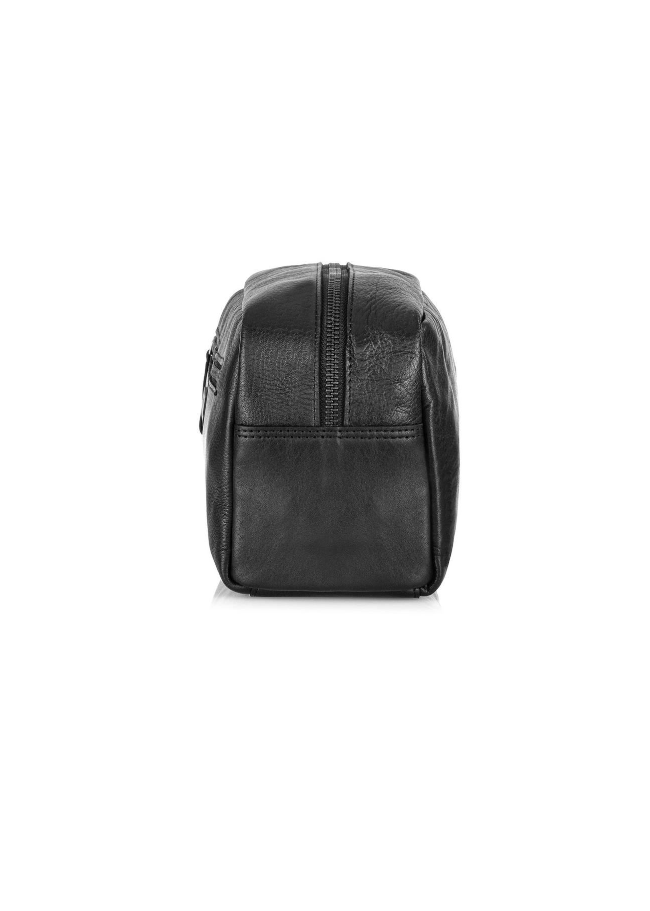 Black leather men's cosmetic bag TORMS-0422-99(W24)-04