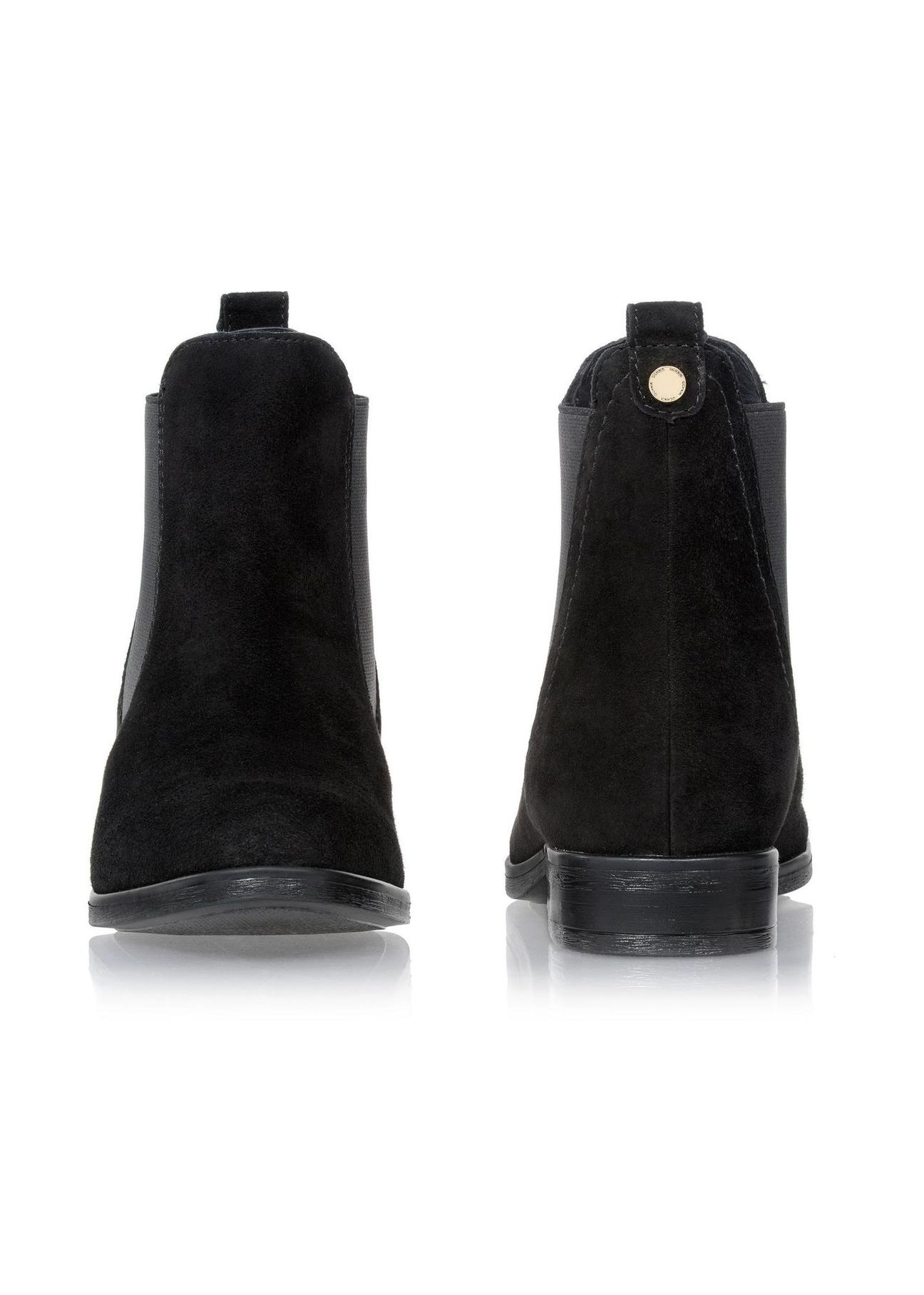 Women's suede black leather boots BUTYD-1009-98(Z24)-03