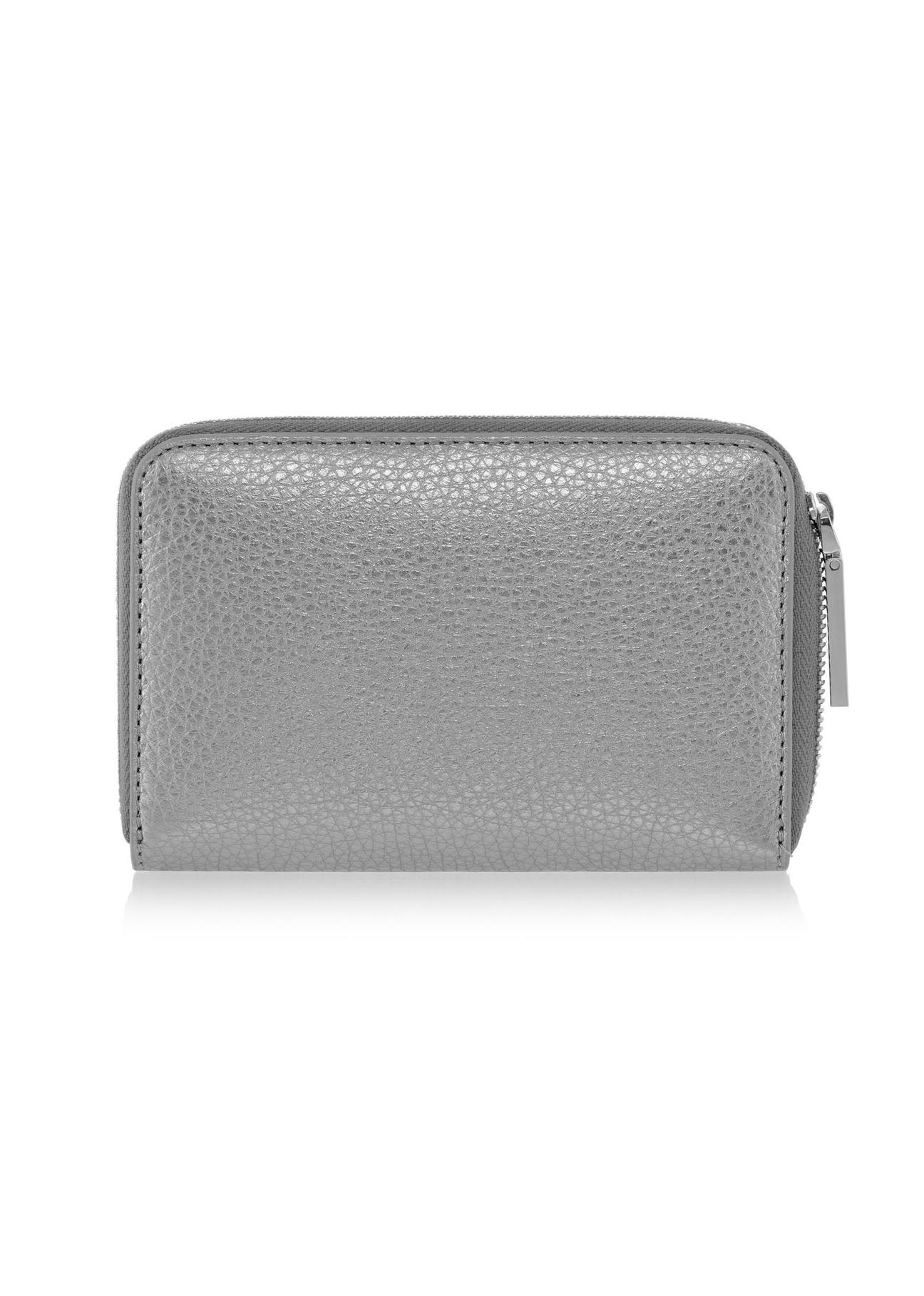 Women's silver leather wallet PORES-0836-92(W23)-02