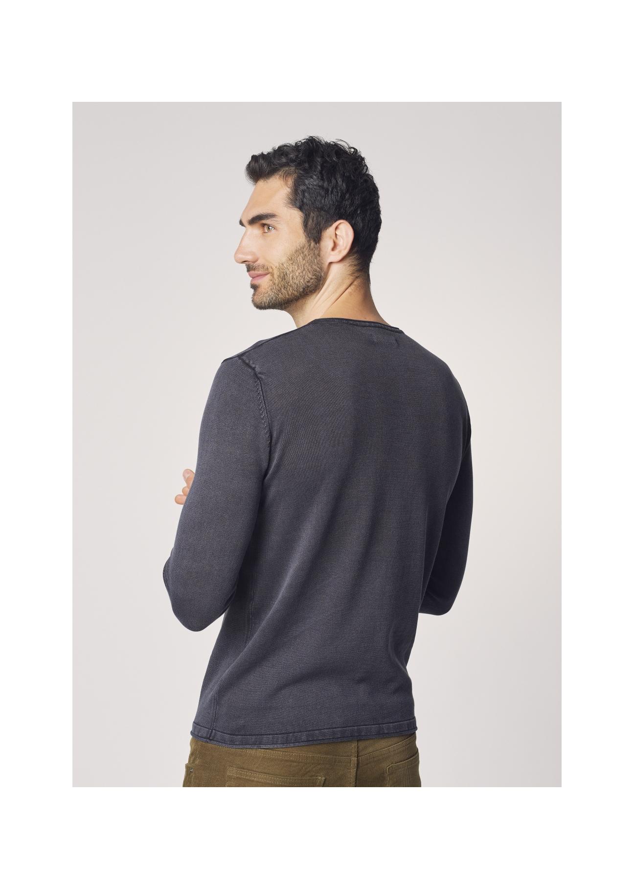 Men's graphite cotton sweater SWEMT-0100-91(W24)-03