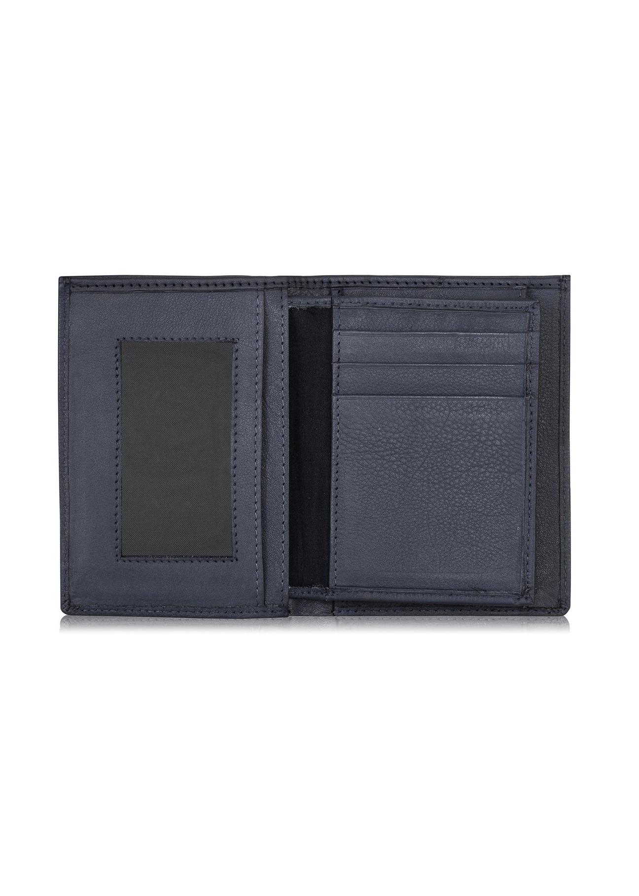 Men's graphite leather wallet PORMS-0545-95(Z23)-04