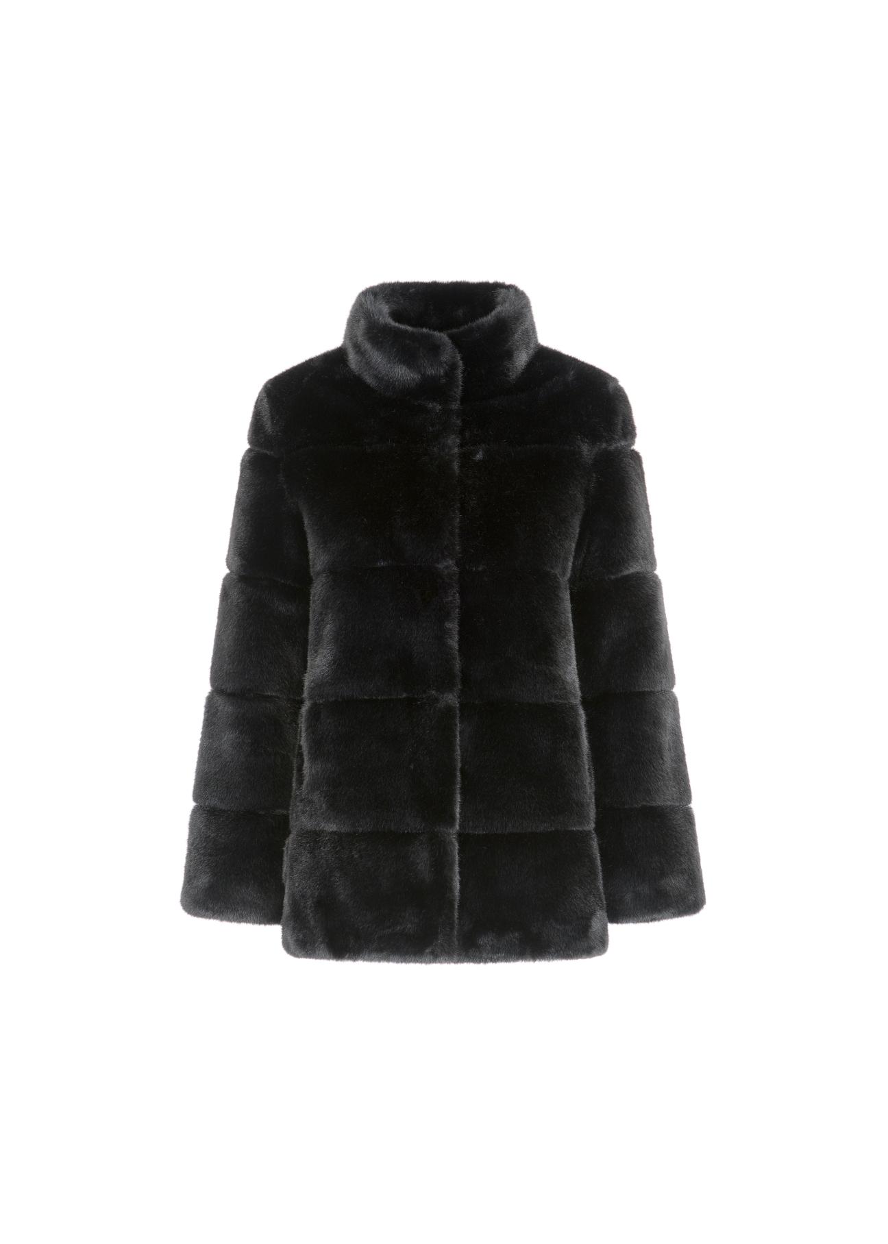 Women's artificial fur with stand-up collar FUTDP-0009-99(Z21)-02