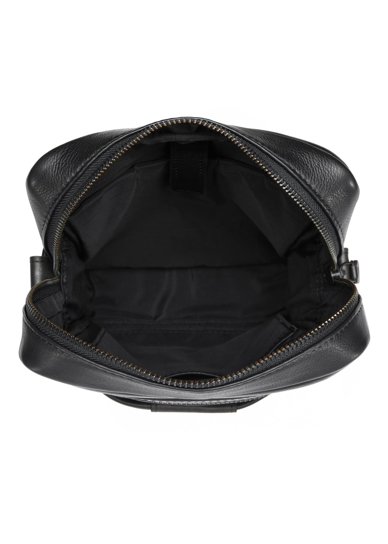 Black large leather men's postbag TORMS-0418-99(W24)-06