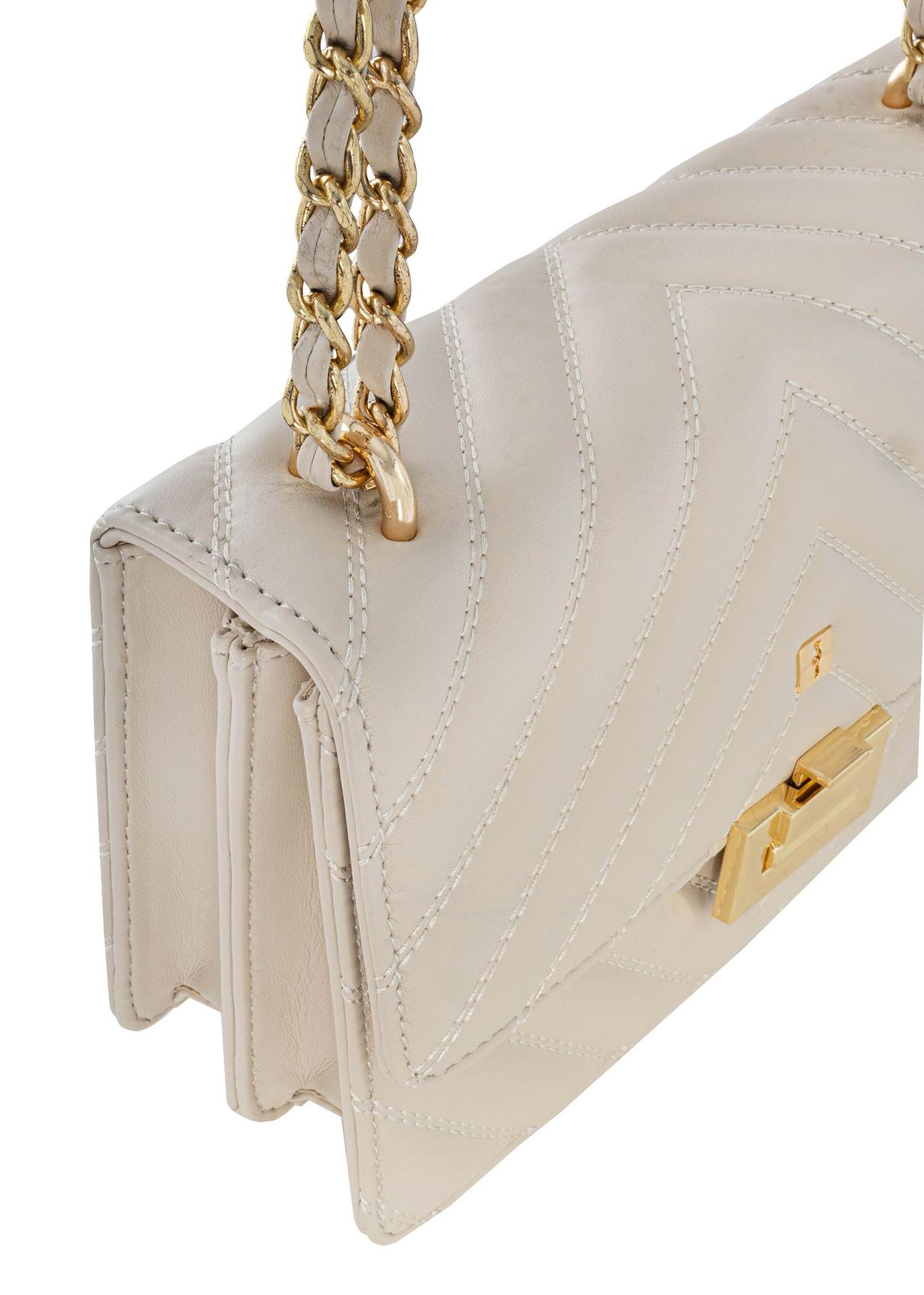 Cream quilted women's bag TOREC-0528B-12(Z24)-07