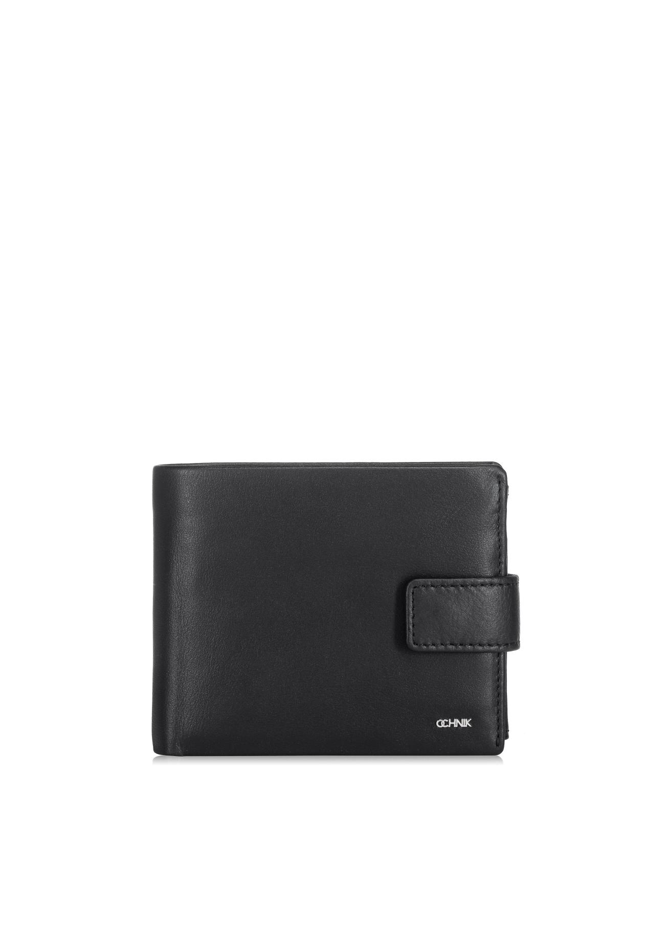 Black leather men's wallet PORMS-0409A-99(Z23)-01