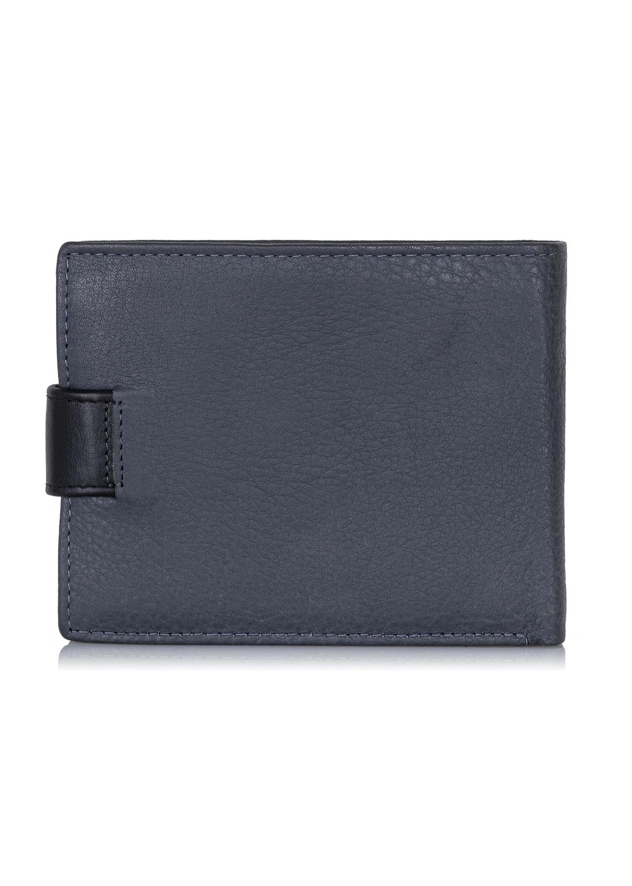 Small graphite leather men's wallet PORMS-0546-95(Z23)-03