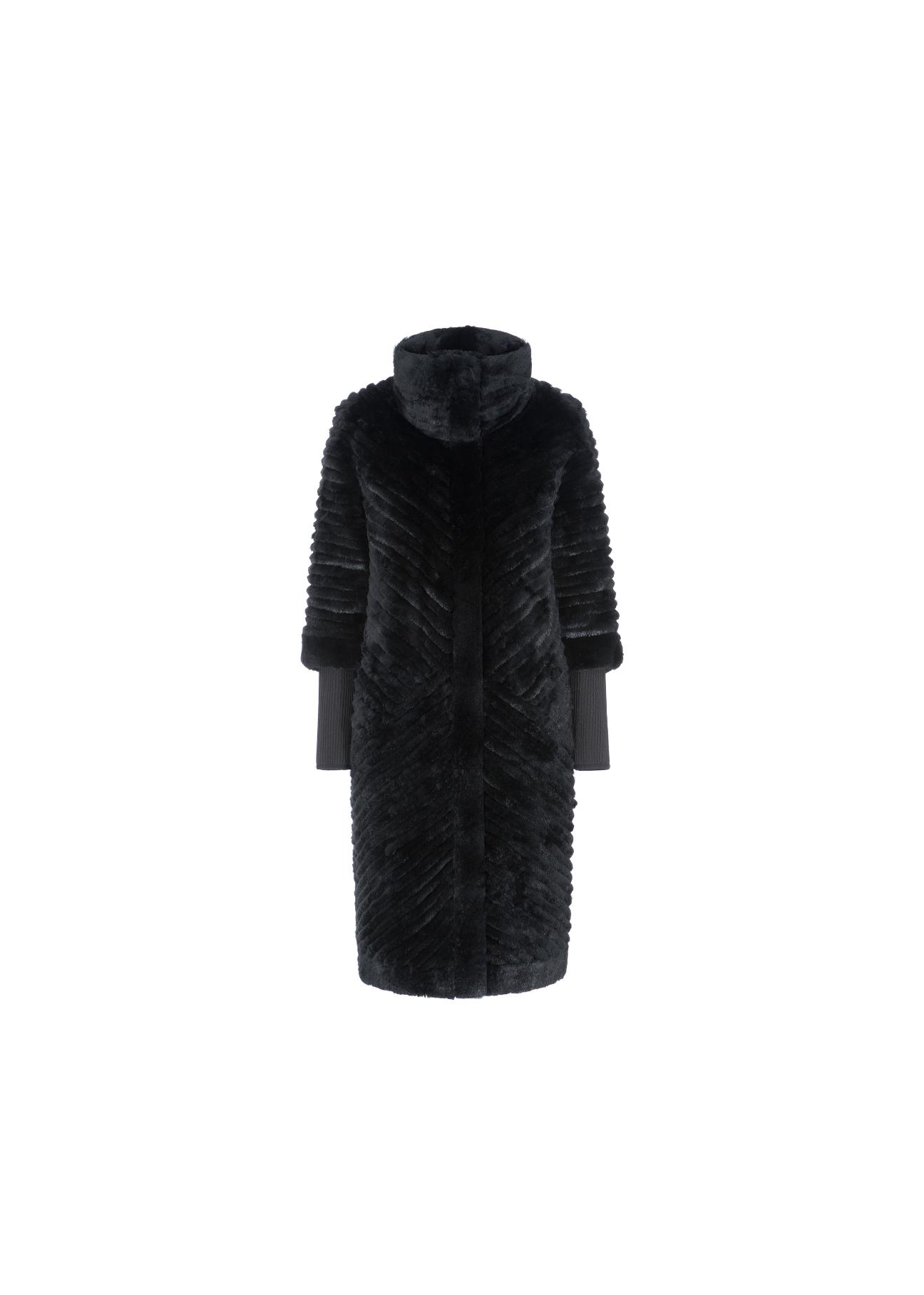 Women's fur coat with zipper closure FUTDF-0055-5501(Z22)-06