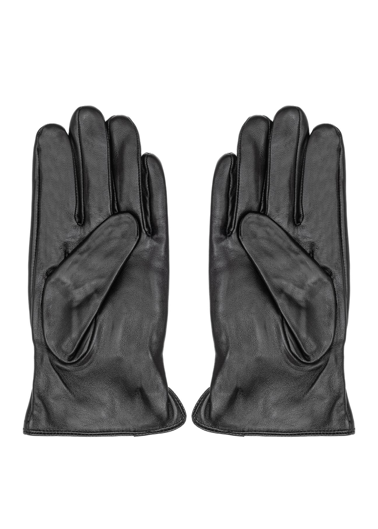 Men's leather gloves with welt REKMS-0011-99(Z24)