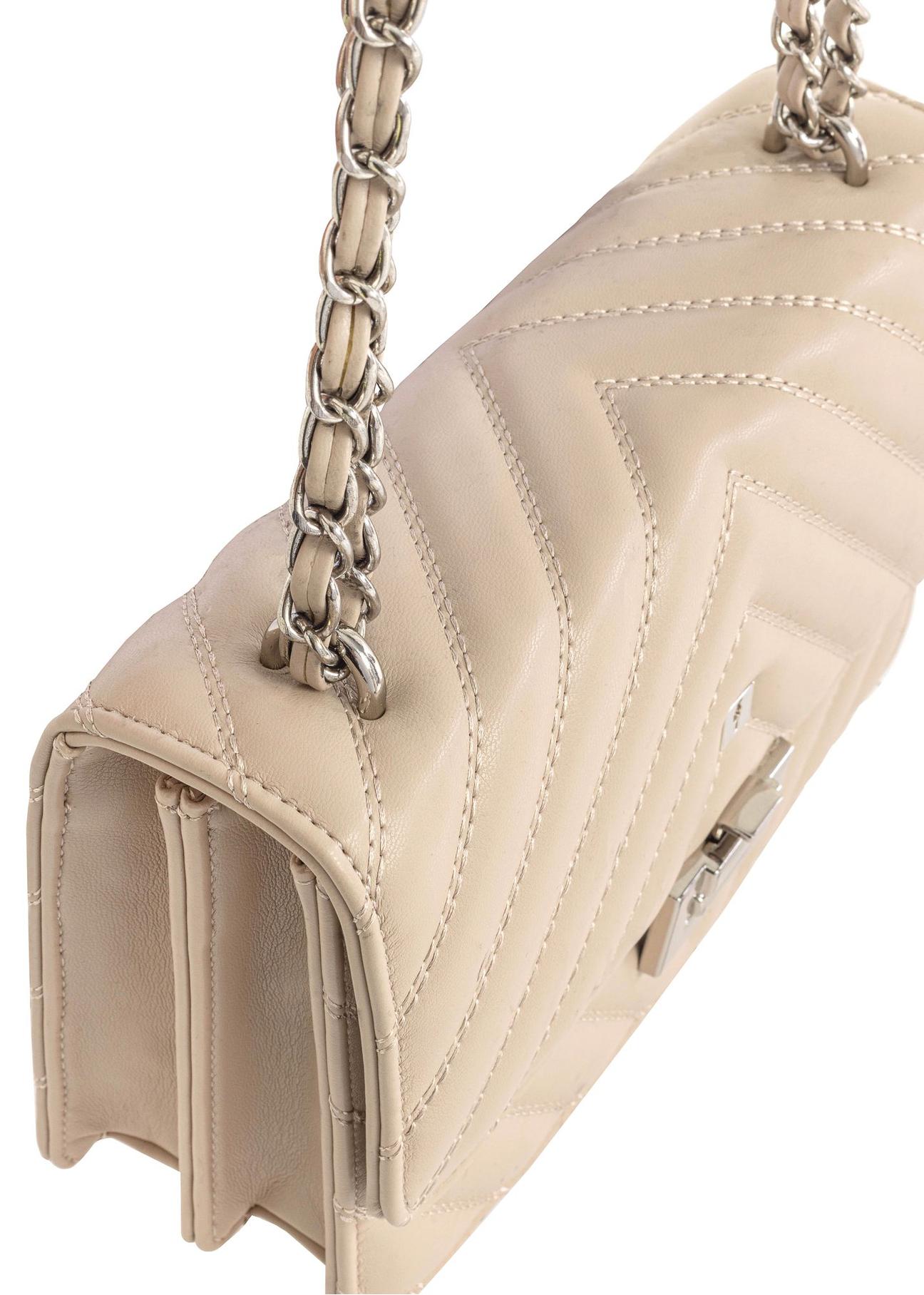 Beige quilted women's handbag TOREC-0528C-80(W25)