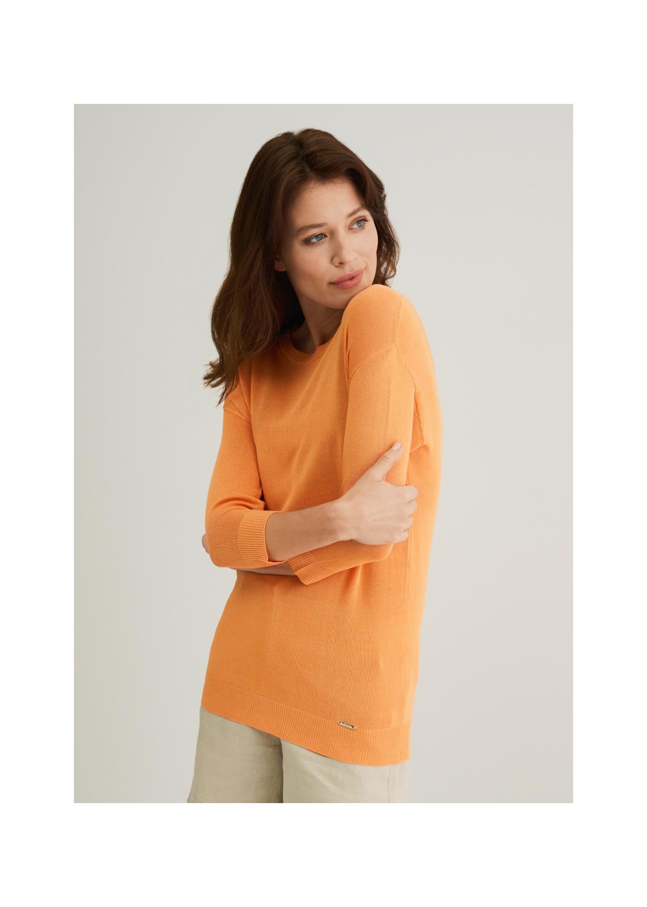 Women's orange blouse BLUDT-0140-30(W22)-02