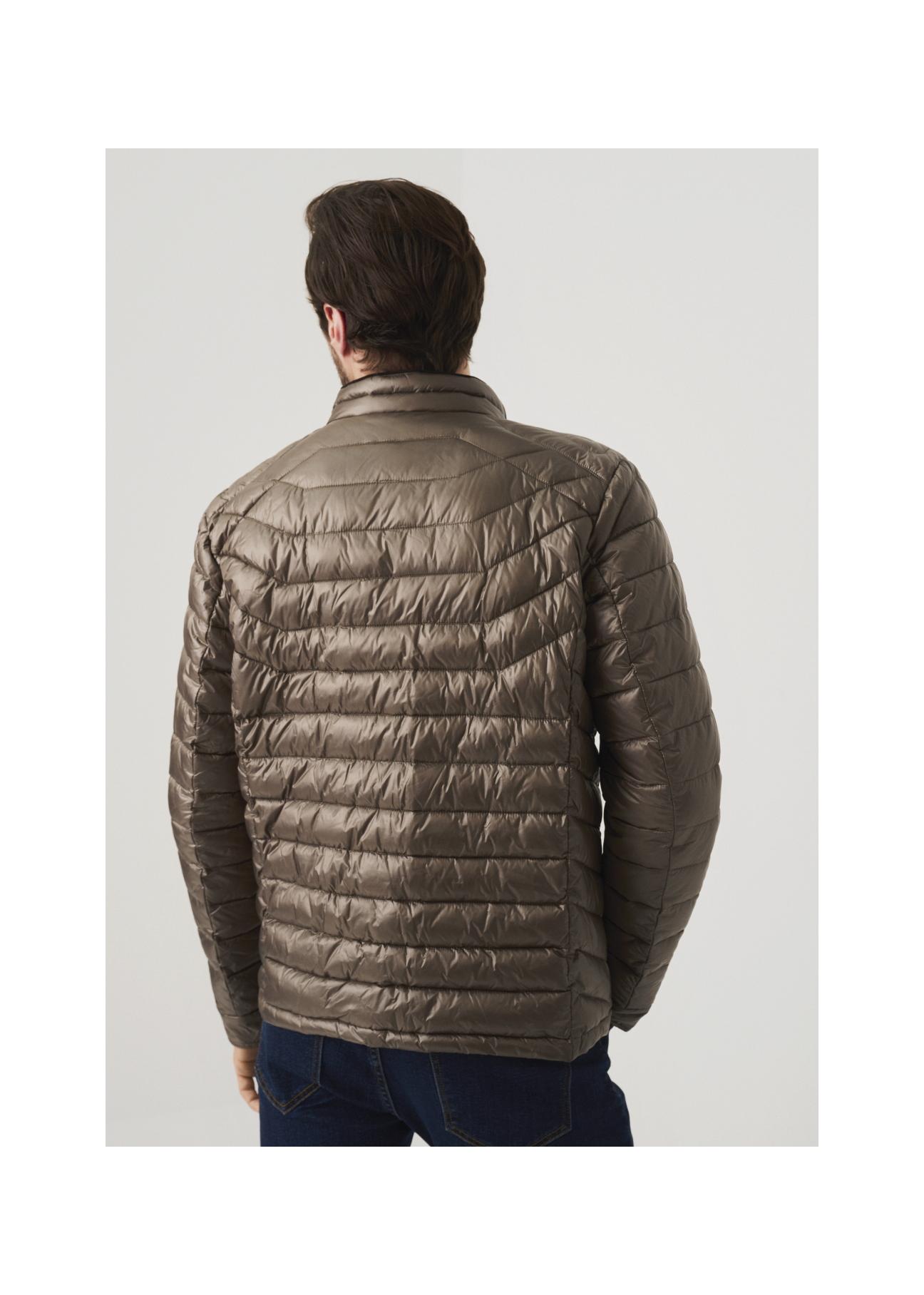 Men's quilted jacket with stand-up collar KURMT-0260-82(W23)-06