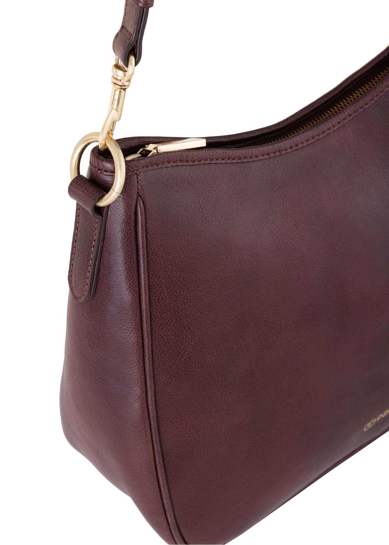 Brown leather women's hobo handbag TORES-0935-88(Z23)-06