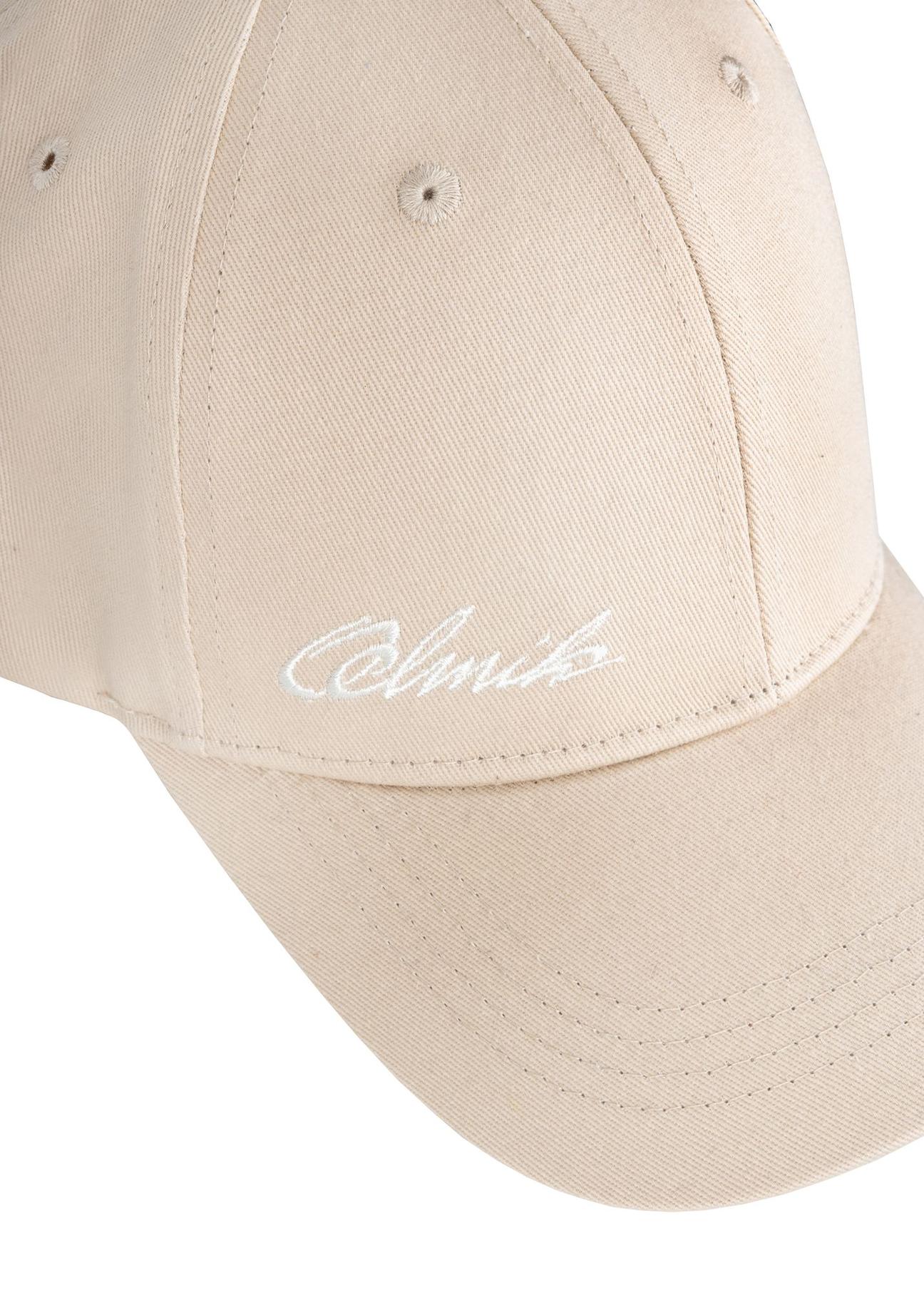 Beige baseball cap with logo CZALT-0008-80(W23)-03