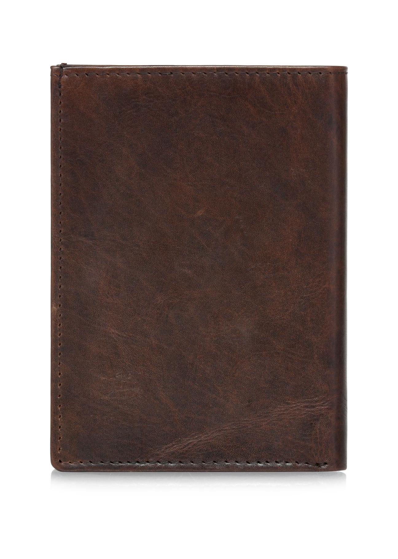 Brown leather men's wallet PORMS-0611-89(Z24)-03