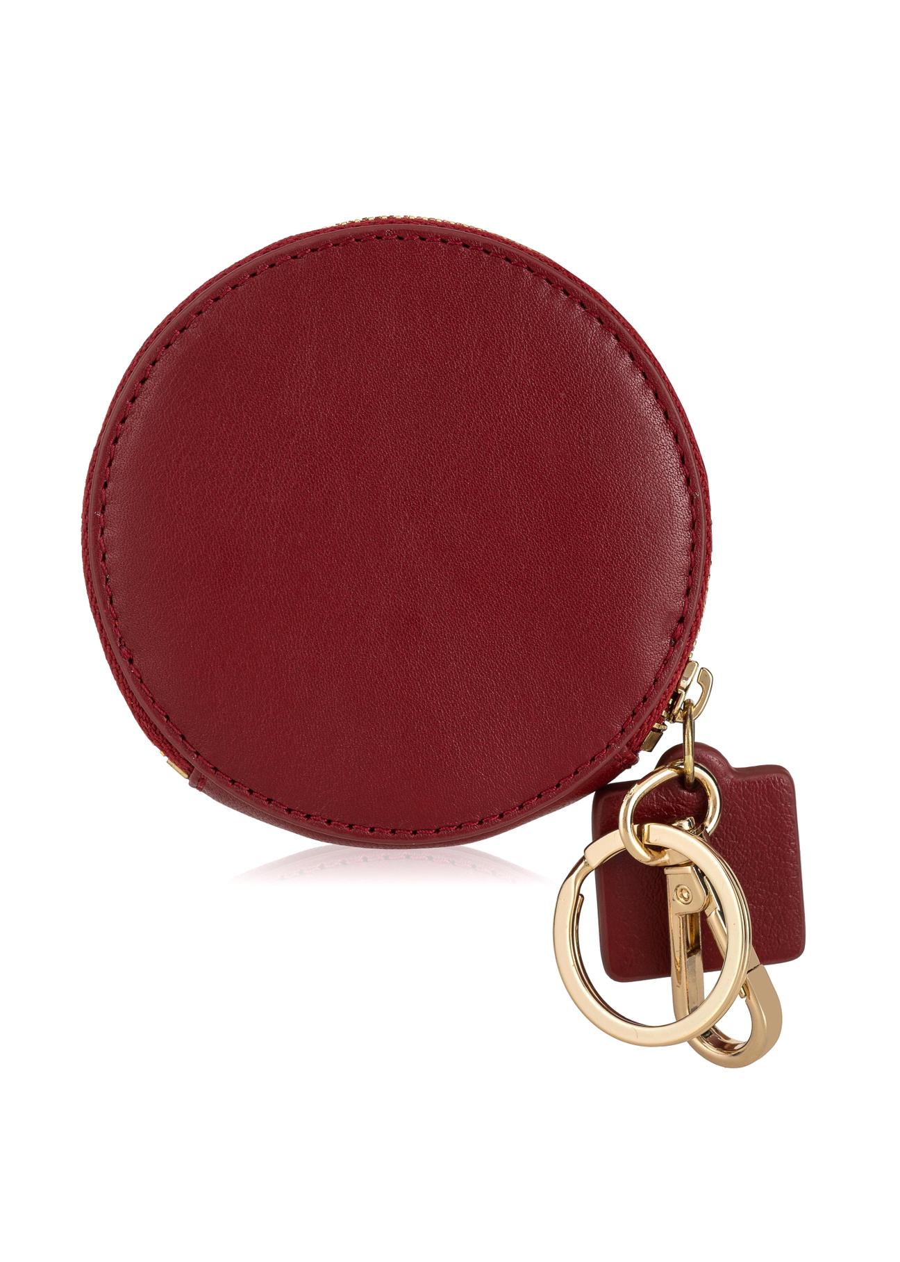 Round red leather ladies wallet PORES-0867-40(Z23)-04