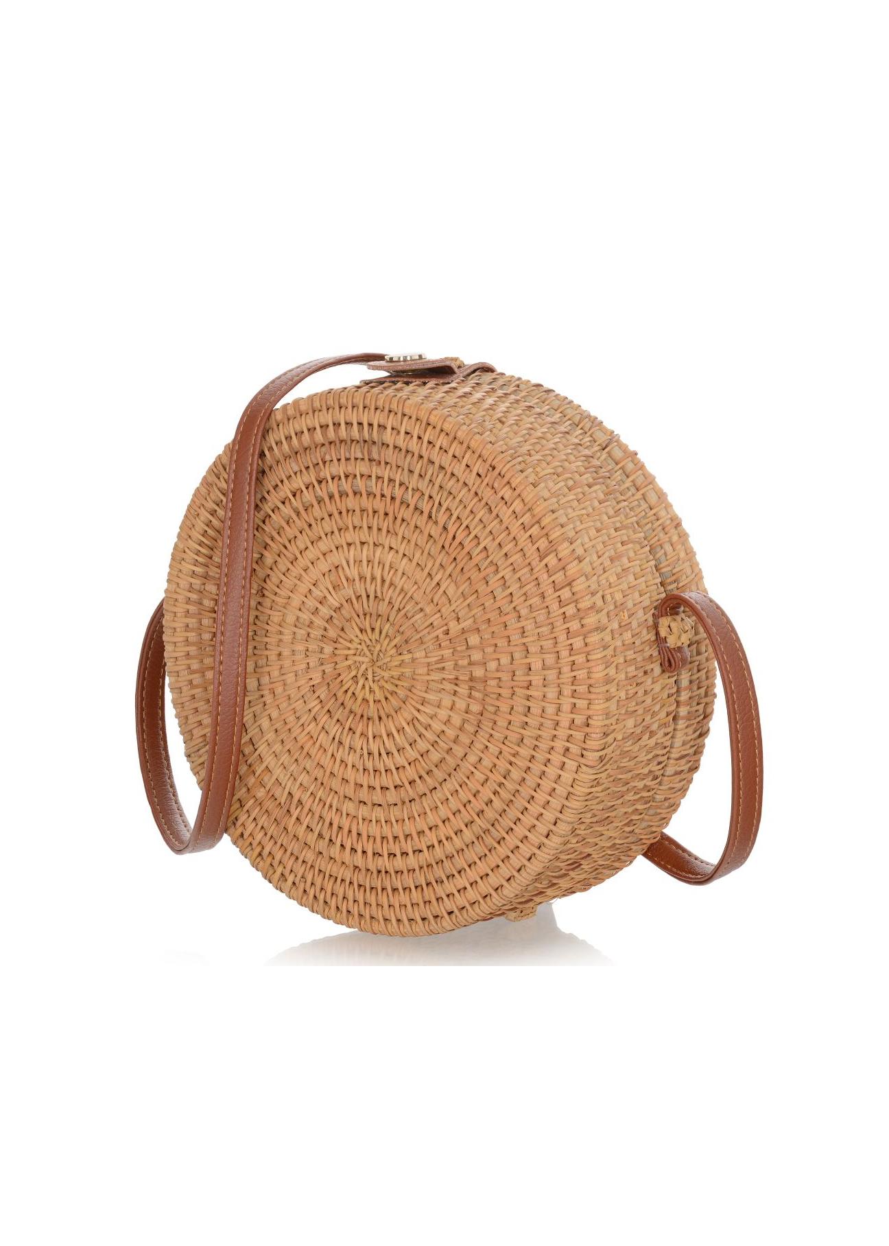 Women's round straw handbag TOREC-0260A-81(W22)-03