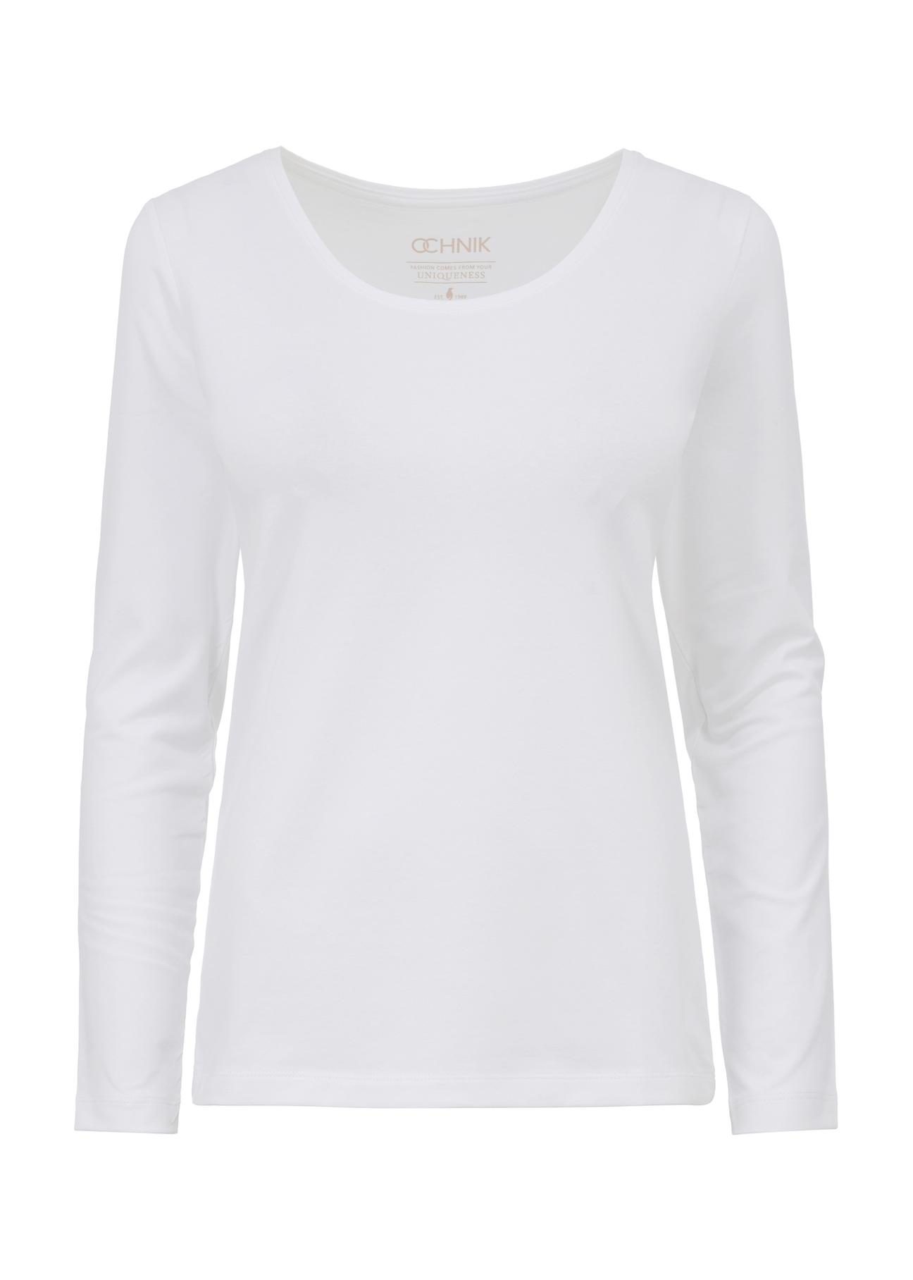 White long sleeve women's blouse LSLDT-0038-11(KS)-03