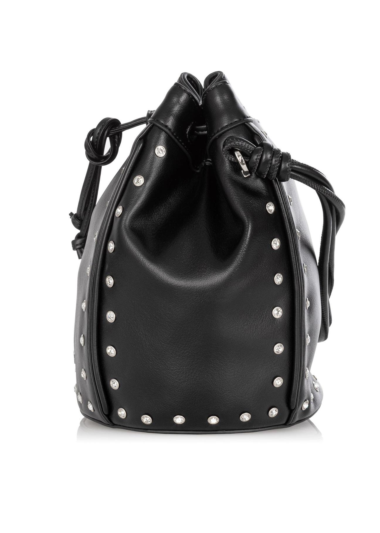 Black women's bag with rhinestones TOREC-0801-99(W23)-03