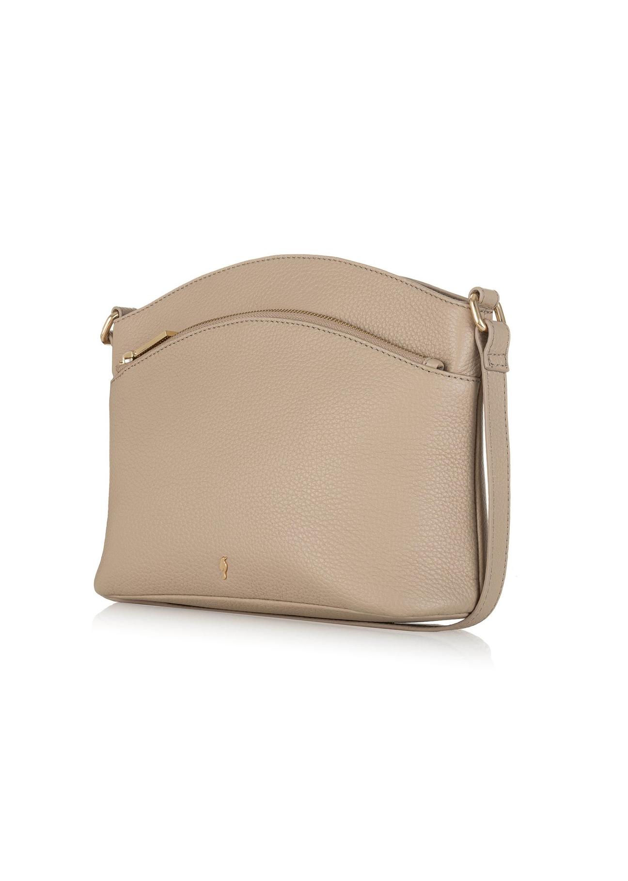 Beige leather women's bag TORES-0955-81(Z24)-02