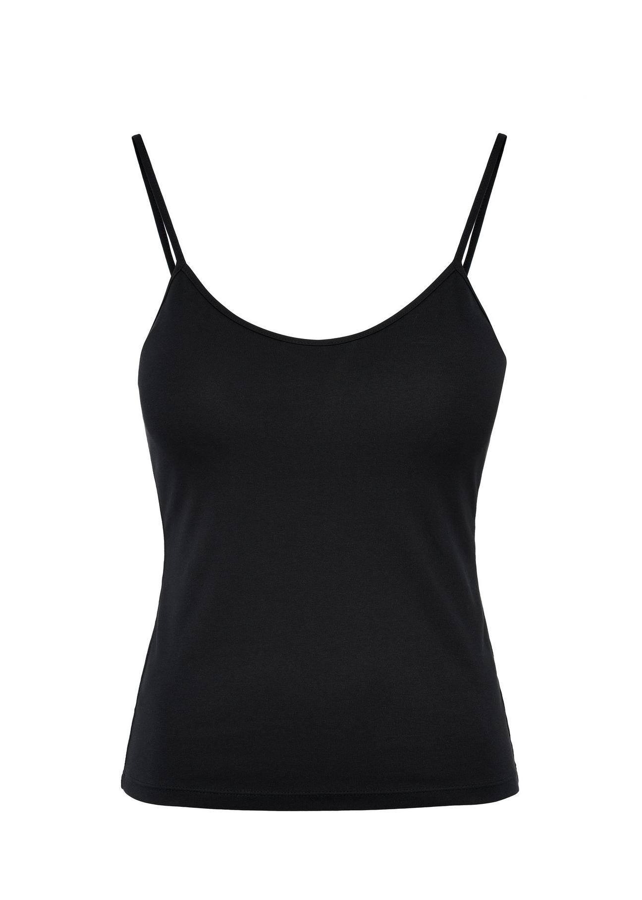 Black women's tank top BLUDT-0175-99(Z24)